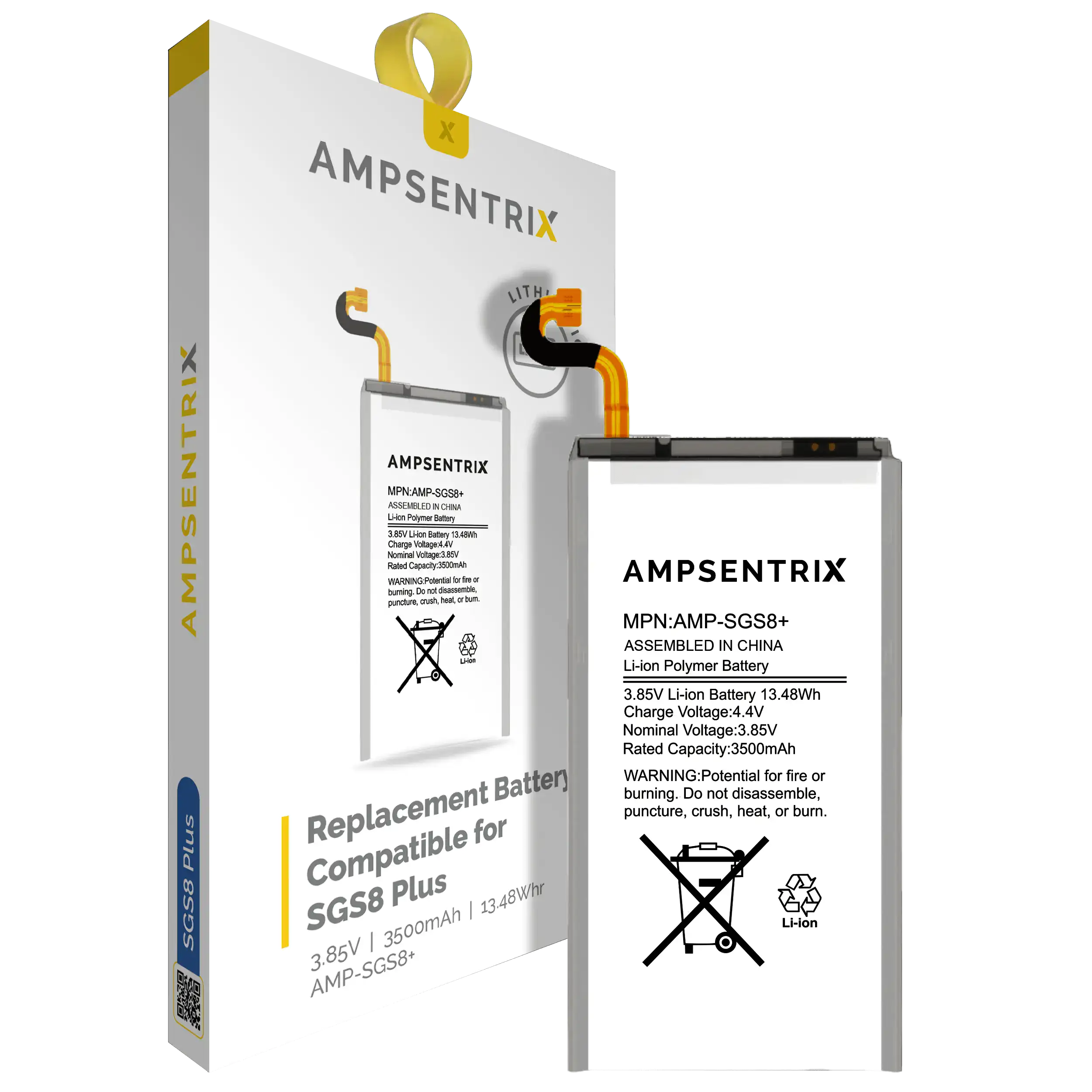 Ersatzakku für Samsung Galaxy S8 Plus (AmpSentrix Pro)
