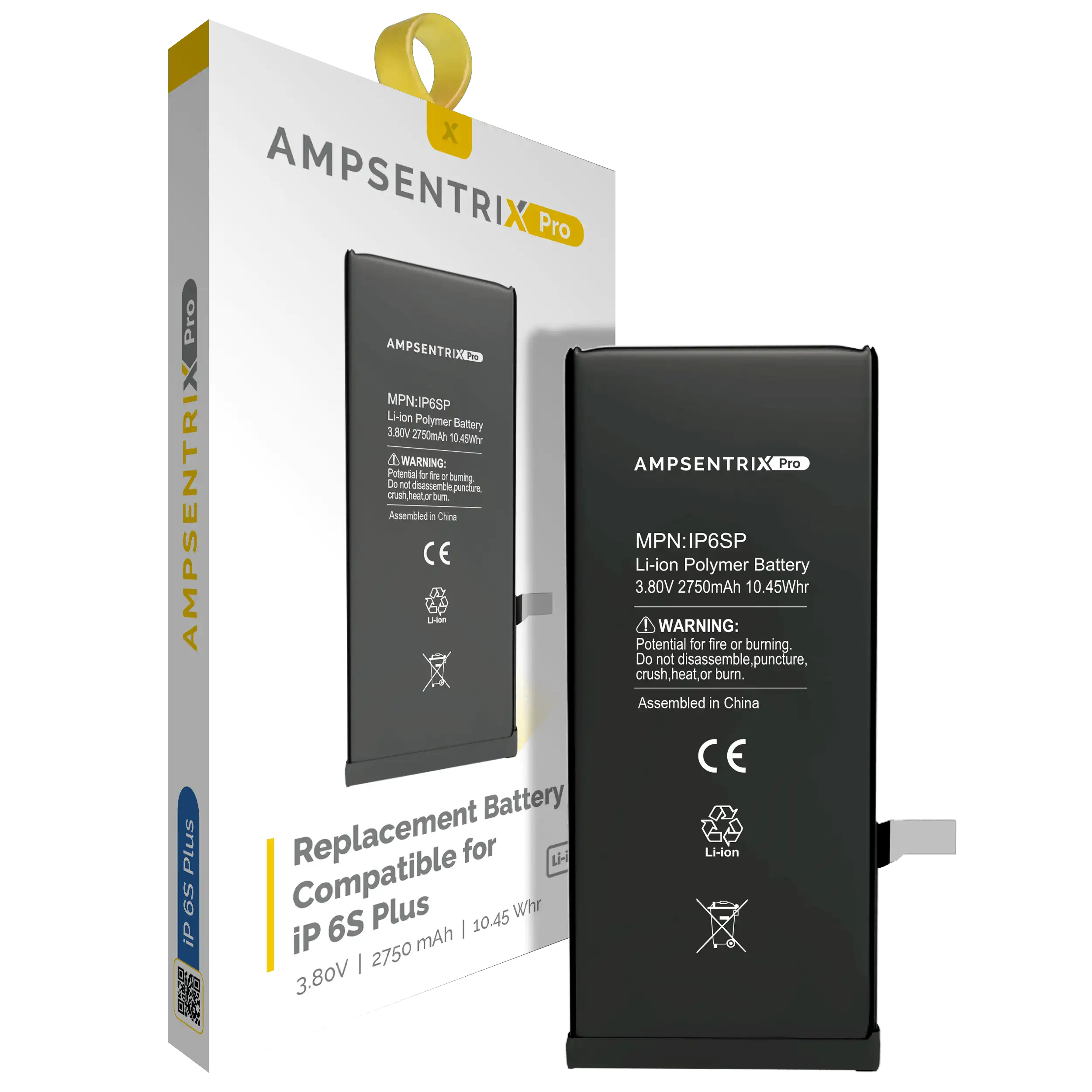 Replacement battery for iPhone 6S Plus (AmpSentrix Pro)