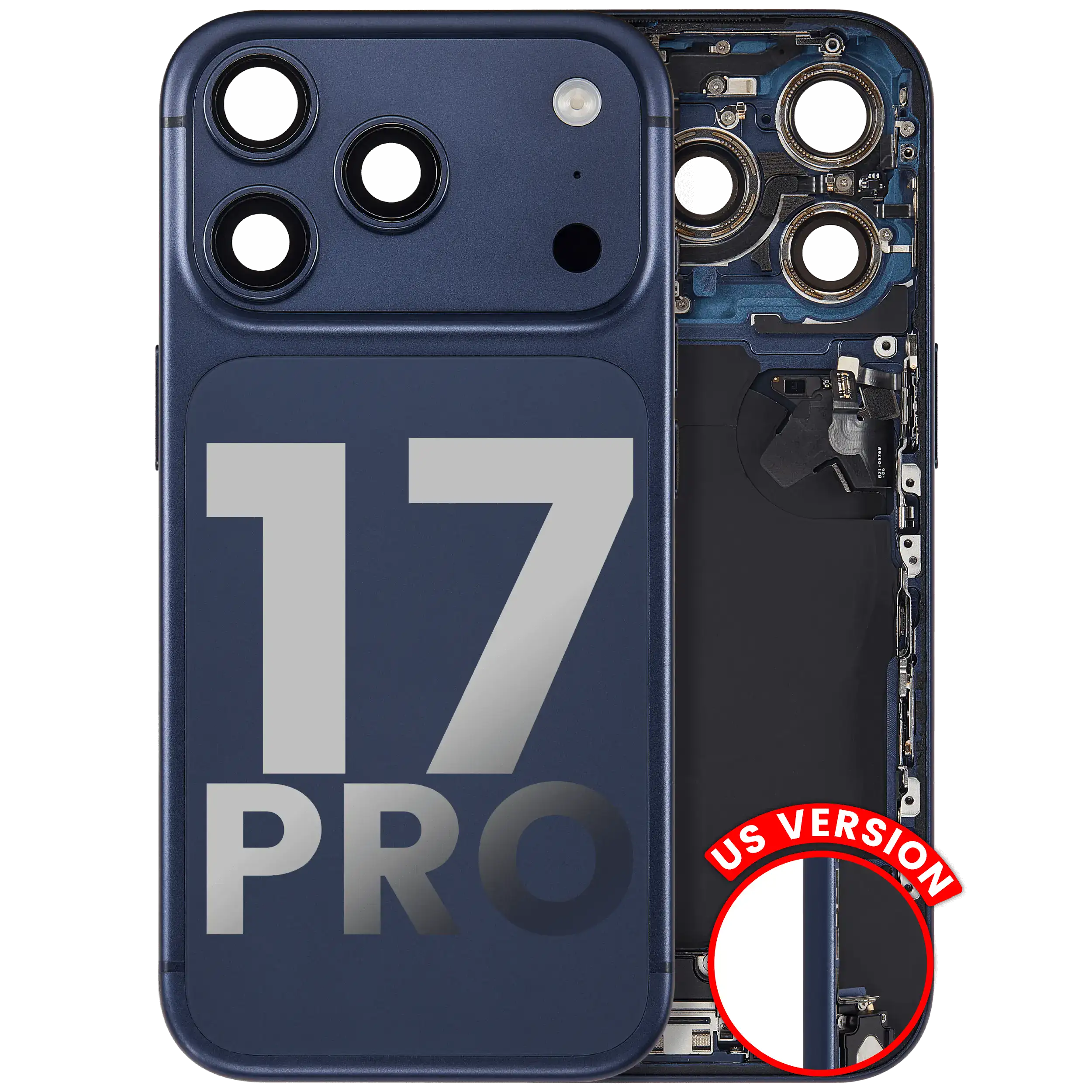 Backcover mit Ladebuchse für iPhone 17 Pro US Deep Blue OEM A