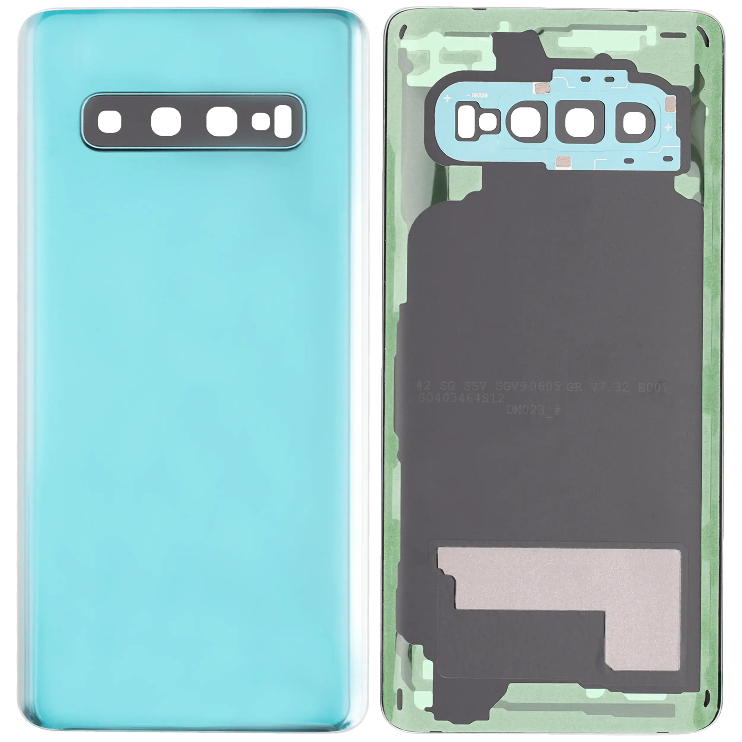 Backcover-Glas m. Kameralinse Samsung Galaxy S10 Service Pack Prism Green