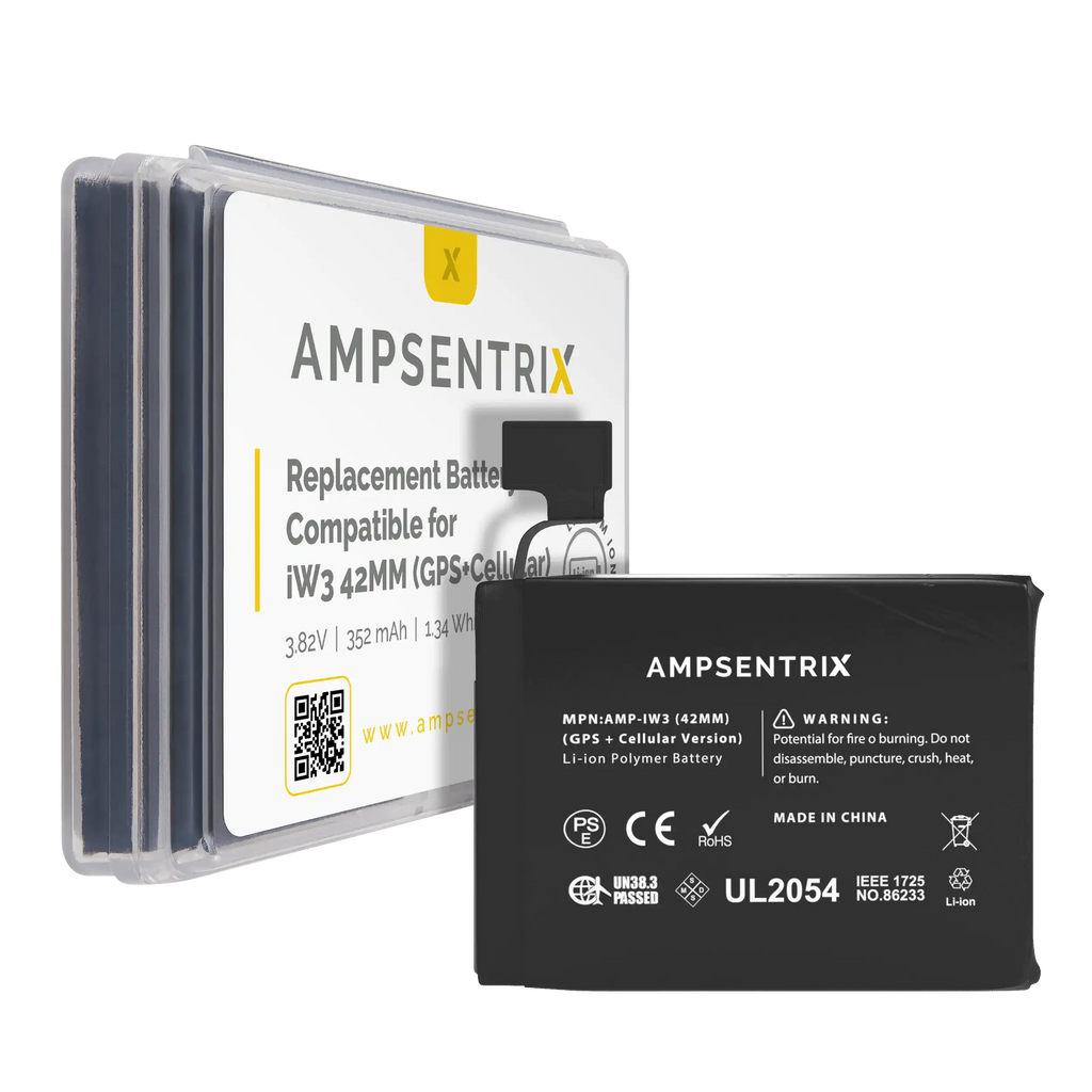 Replacement Battery for Apple Watch Series 3 (42mm) GPS + Cellular – Ampsentrix Pro