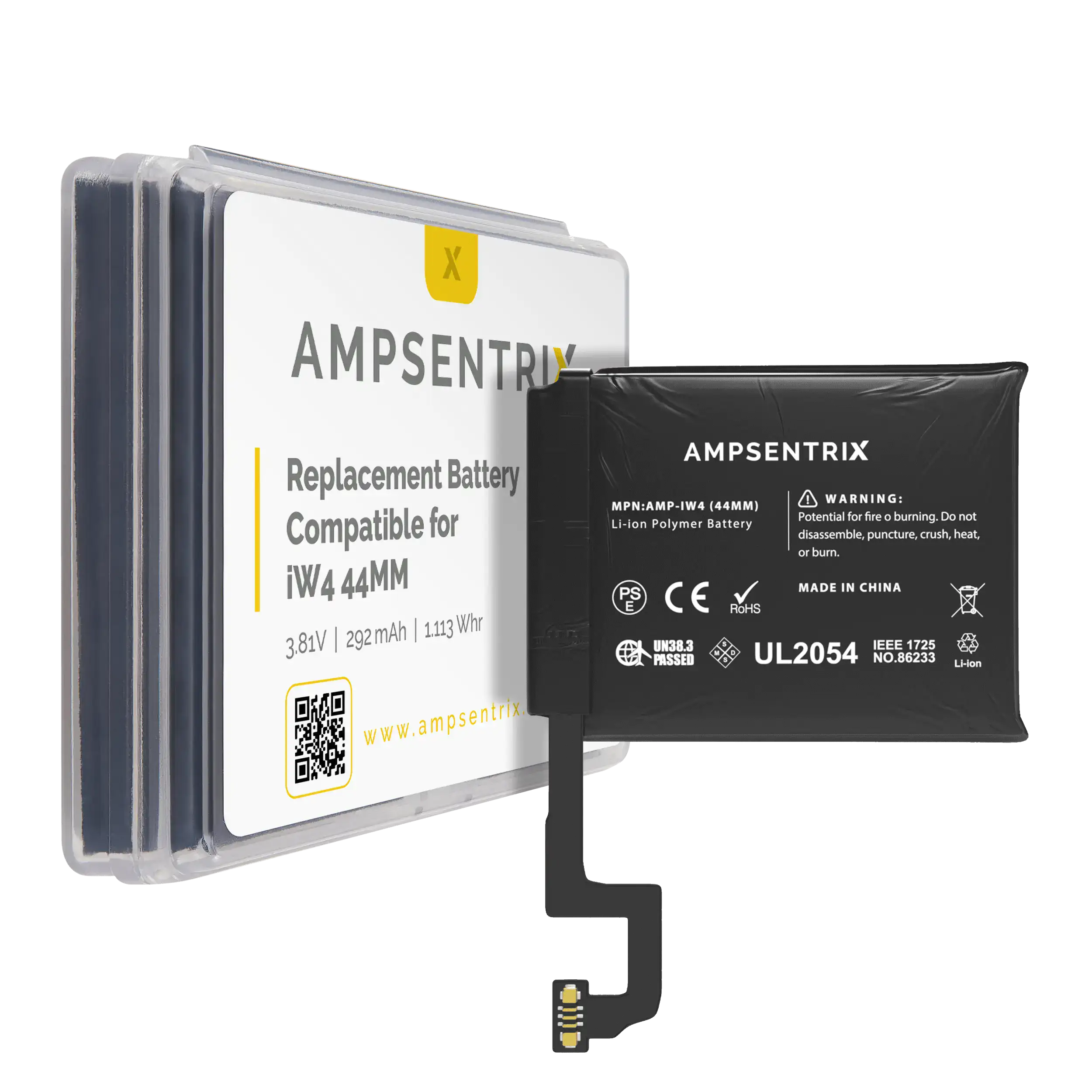 Ersatzbatterie für Apple Watch Series 4 (44mm) - Ampsentrix Pro