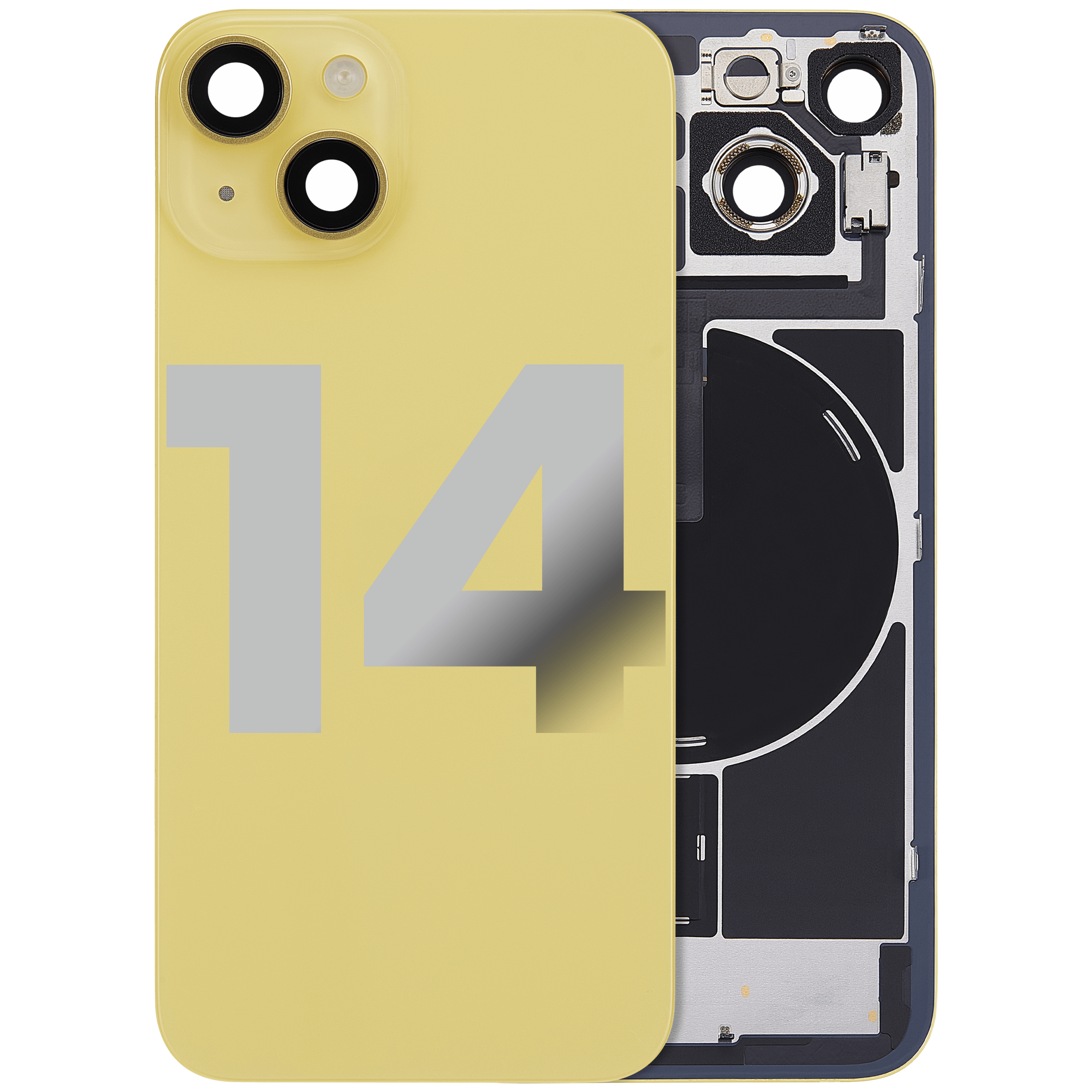 Original Apple-Ausbau C gebraucht – iPhone 14 Backcover Gelb