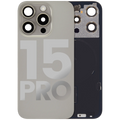 Backcover iPhone 15 Pro Natural Titanium Used OEM B mit MagSafe & Blitz-Flexkabe