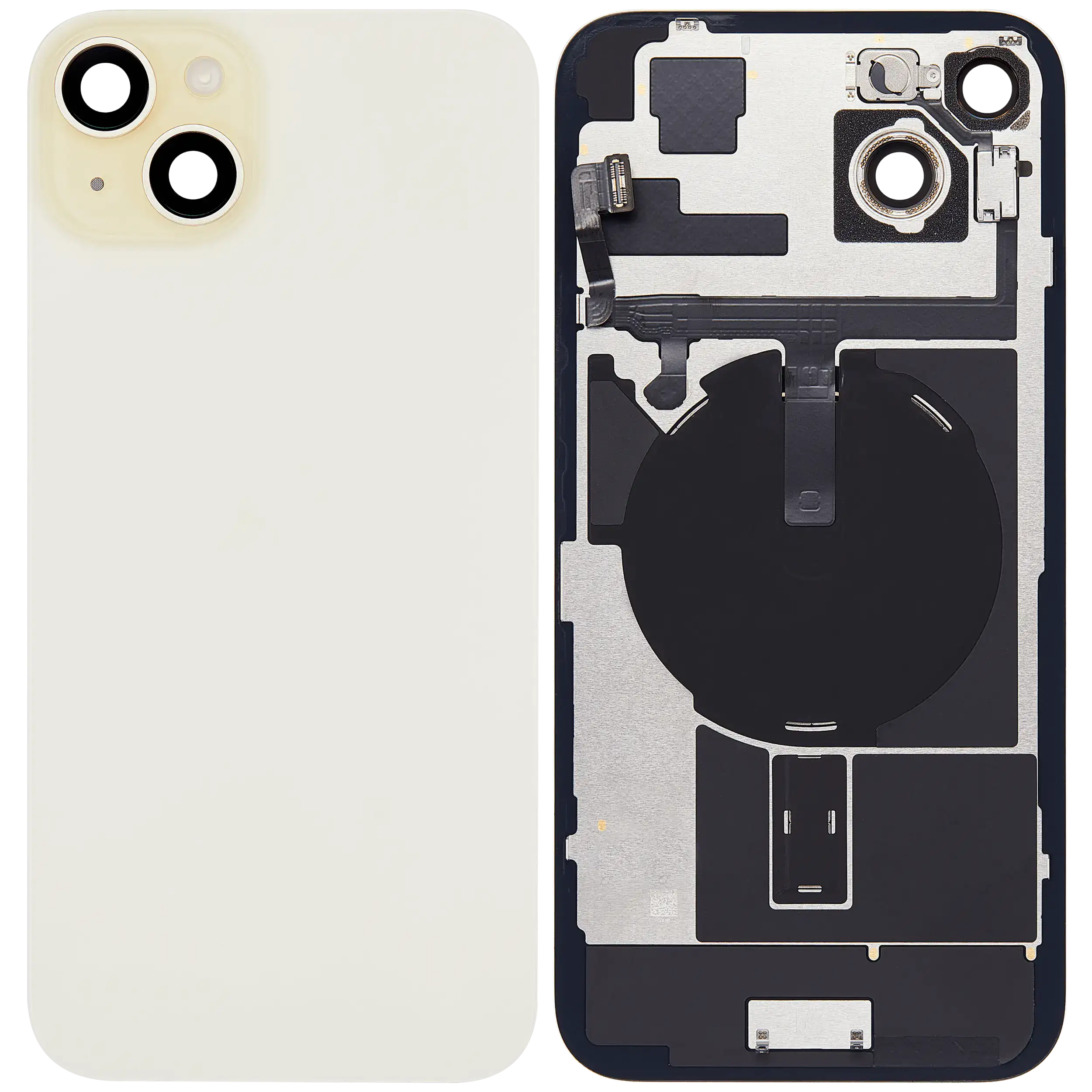 Back Cover with MagSafe Magnet, NFC, and Flash Flex Cable for iPhone 15 Plus (Used OEM, B Quality) (Yellow)