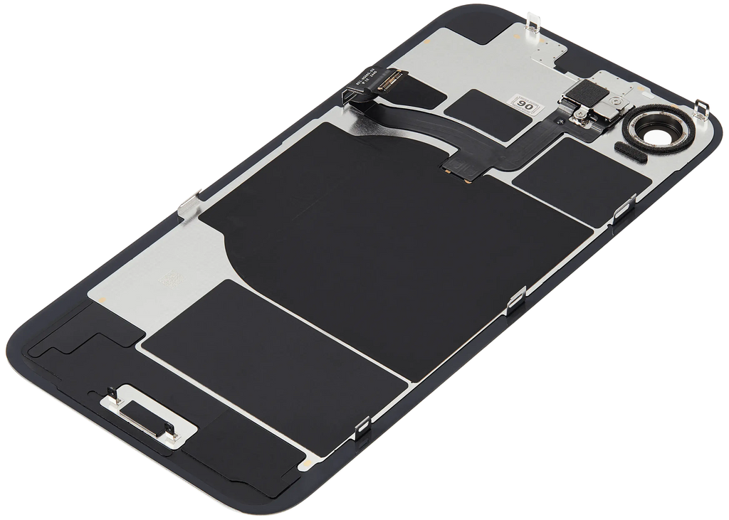Backcover mit MagSafe Magnet & NFC & Blitz-Flexkabel für iPhone 16e (Aftermarket) (Weiß)