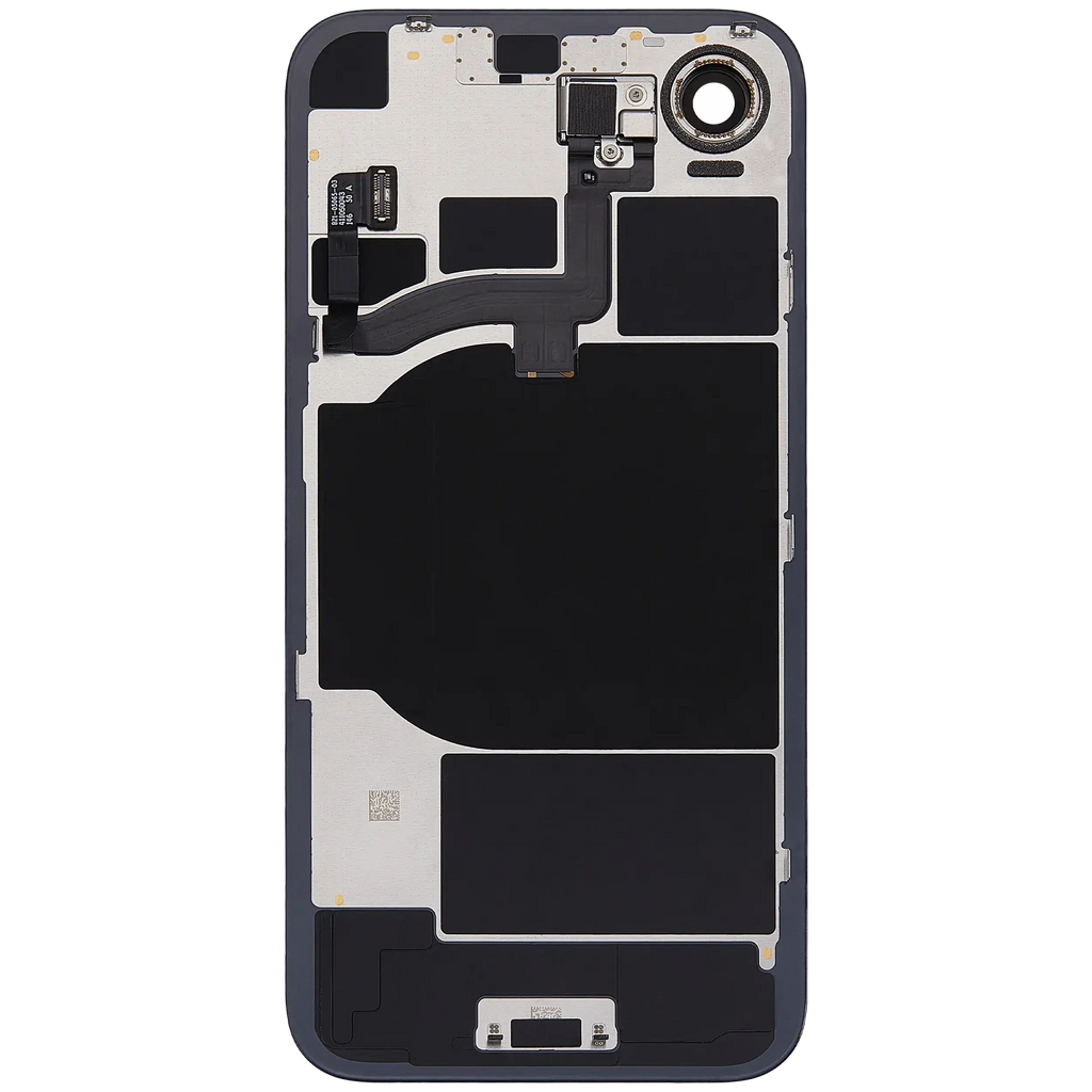 Backcover mit MagSafe Magnet & NFC & Blitz-Flexkabel für iPhone 16e (Aftermarket) (Schwarz)