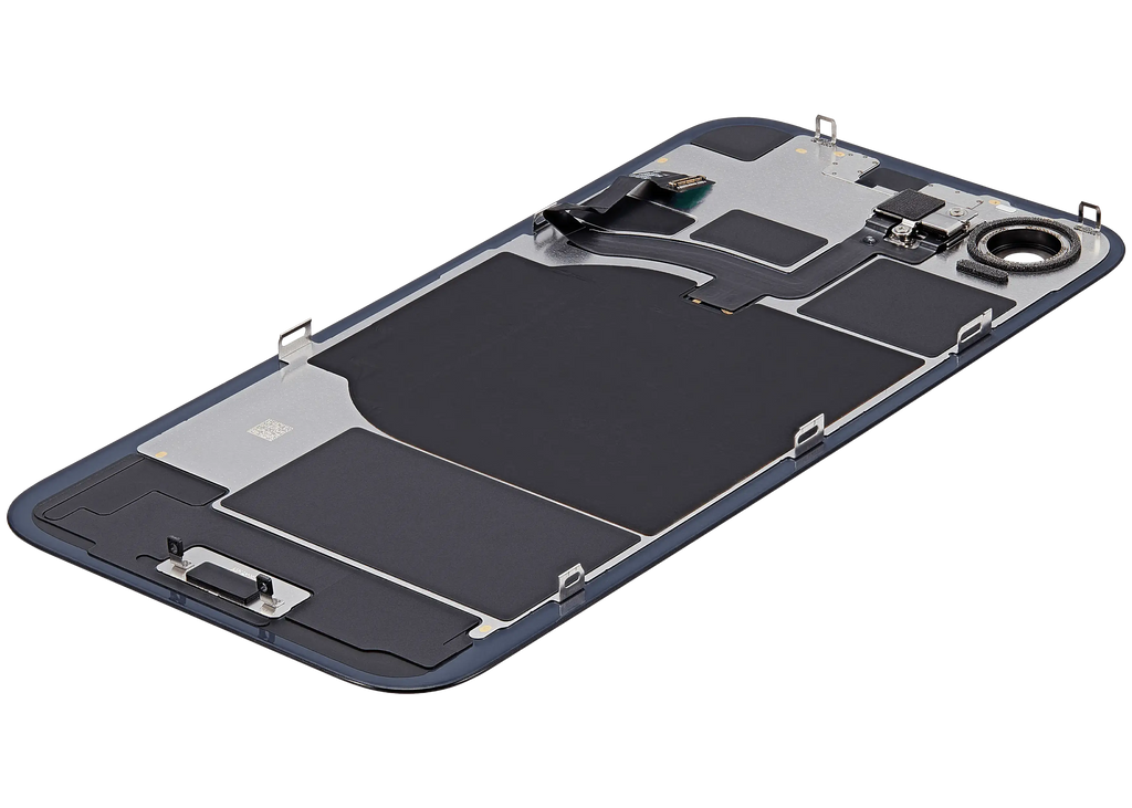Backcover mit MagSafe Magnet & NFC & Blitz-Flexkabel für iPhone 16e (Aftermarket) (Schwarz)