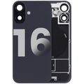 Backcover iPhone 16 Schwarz OEM Pull C mit MagSafe NFC Blitz