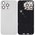 Back Cover with MagSafe Magnet, NFC, and Flash Flex Cable for iPhone 15 Pro Max (Used OEM Part, Grade C, White Titanium)