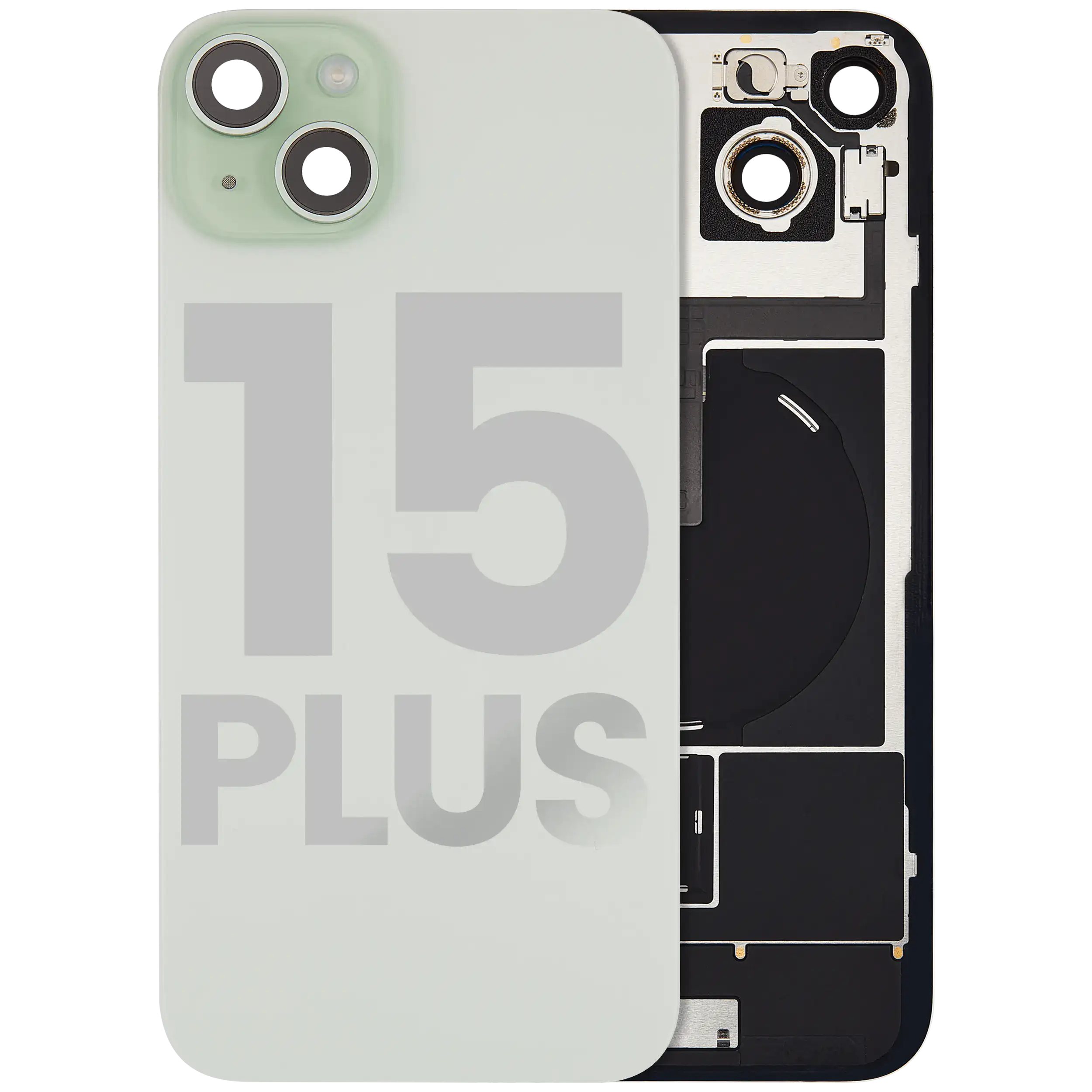 Backcover iPhone 15 Plus Grün OEM Pull C MagSafe NFC Blitz-Flexkabel