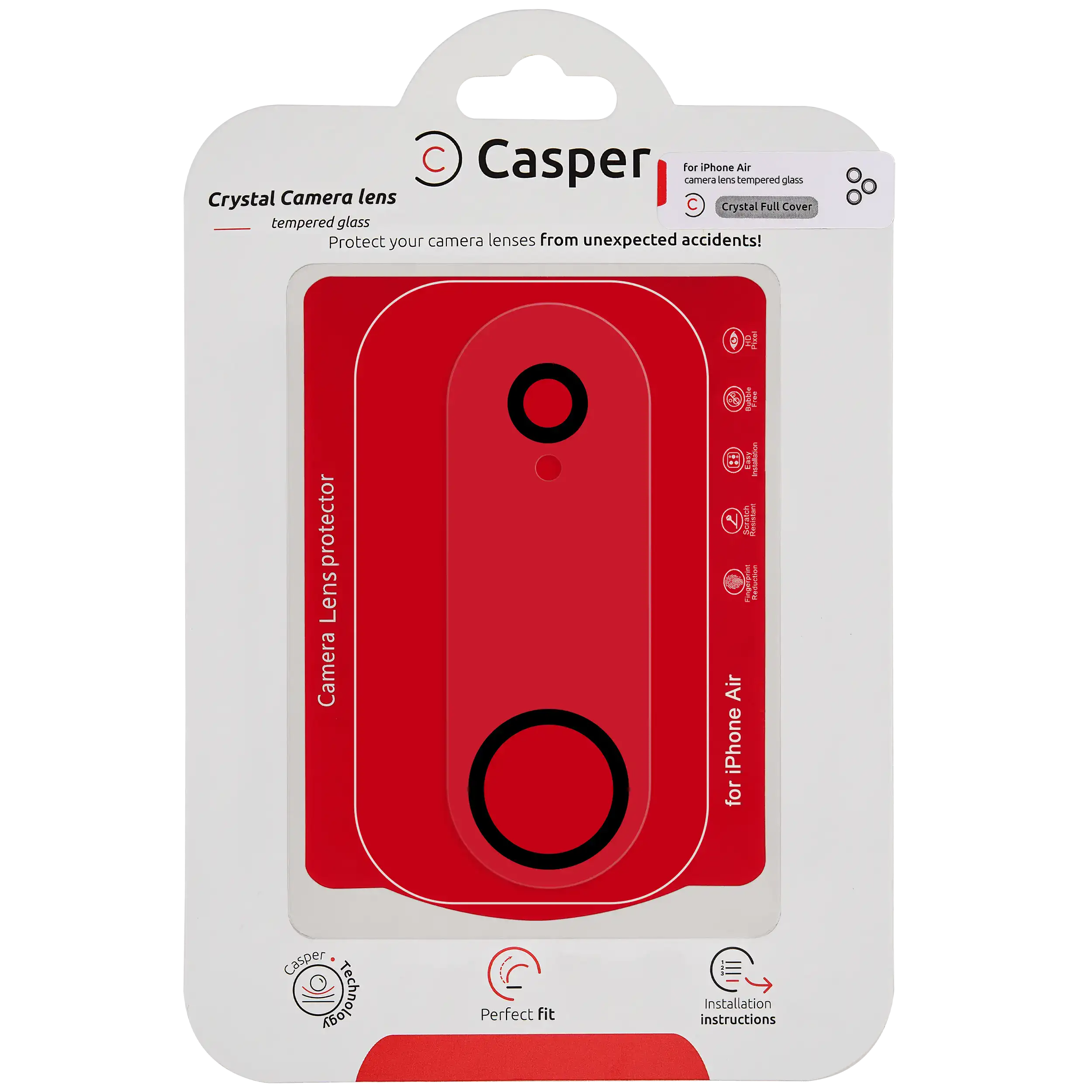 Casper Kamera-Objektivschutz für iPhone Air (Crystal Full Cover)