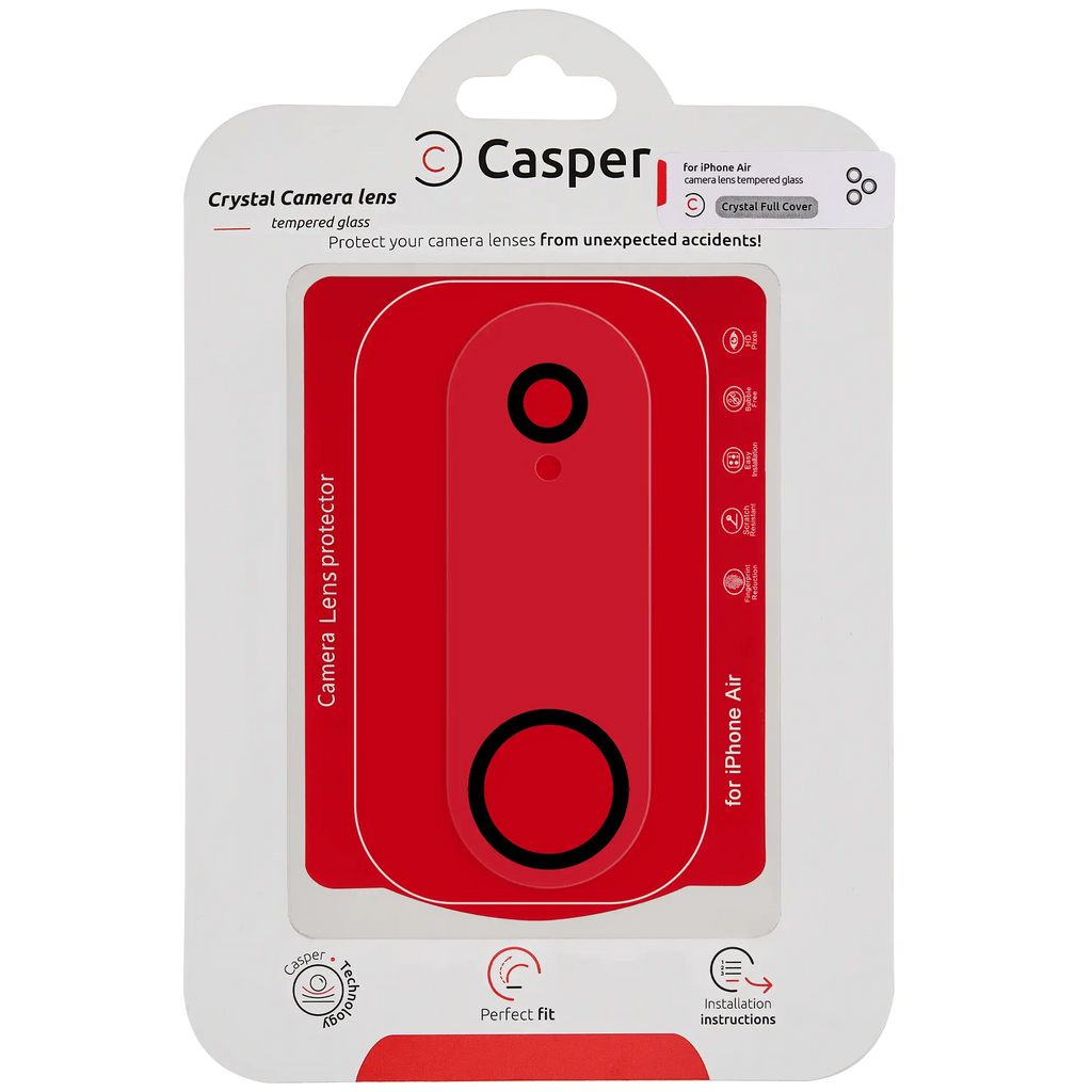 Casper Camera Lens Protector for iPhone Air (Crystal Full Cover)