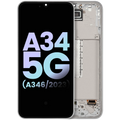 Samsung Galaxy A34 5G OLED-Display mit Rahmen Service Pack Silber