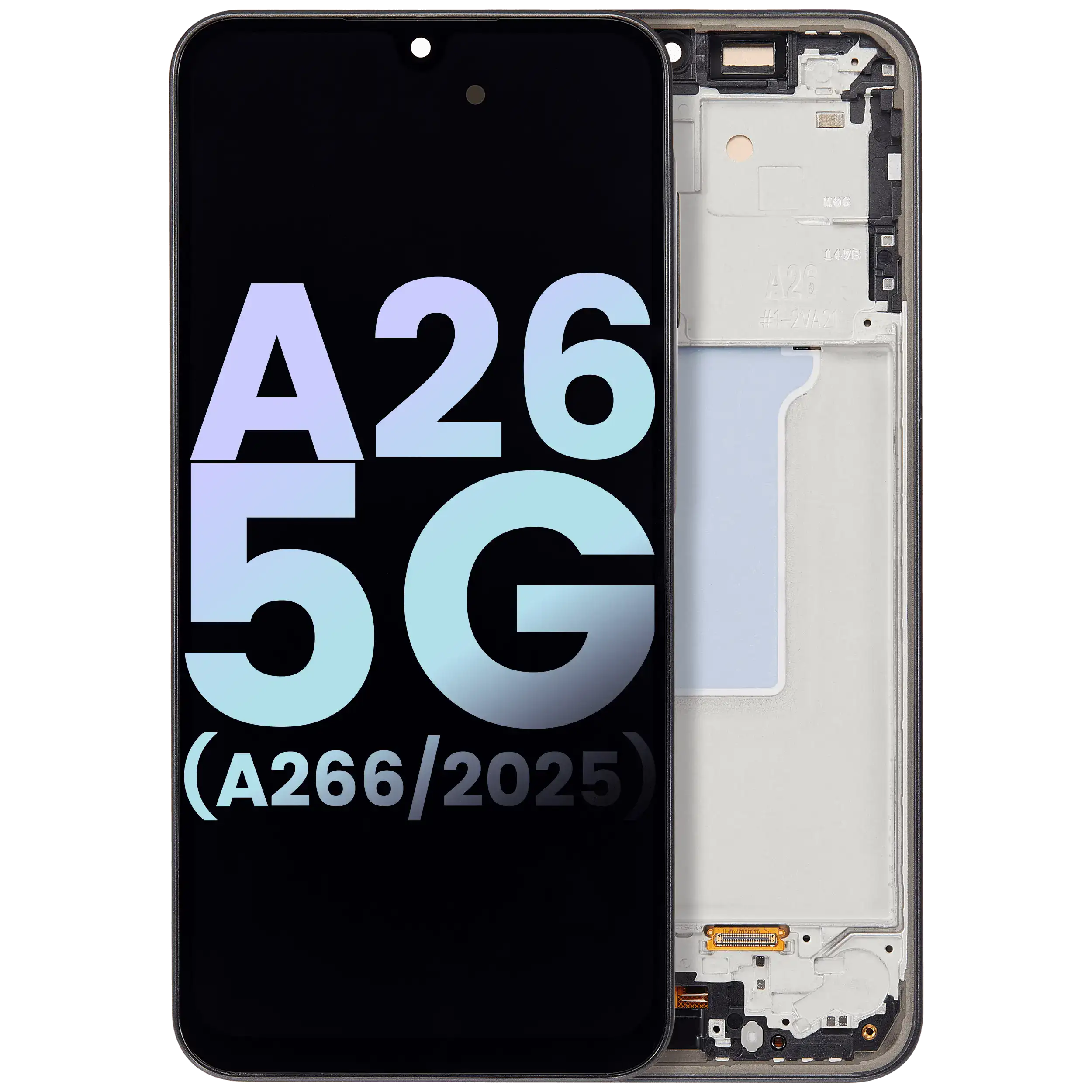 OLED Display with Frame, compatible with Samsung Galaxy A26 5G (A266/2025), Service Pack, Black