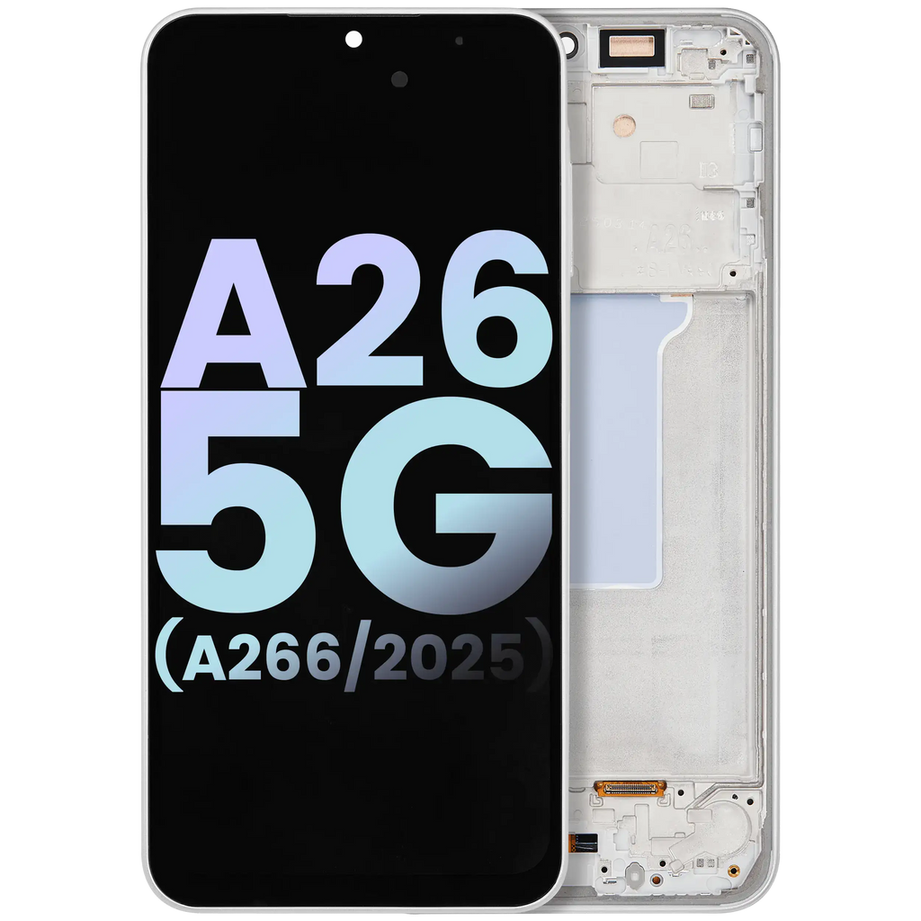 OLED Display with Frame for Samsung Galaxy A26 5G (A266 / 2025) (Service Pack) (White)