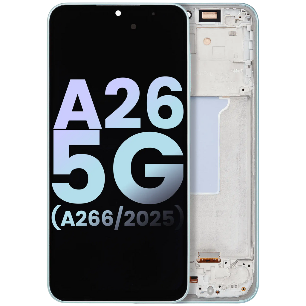 OLED-Display mit Rahmen für Samsung Galaxy A26 5G (A266/2025) Service Pack Mint
