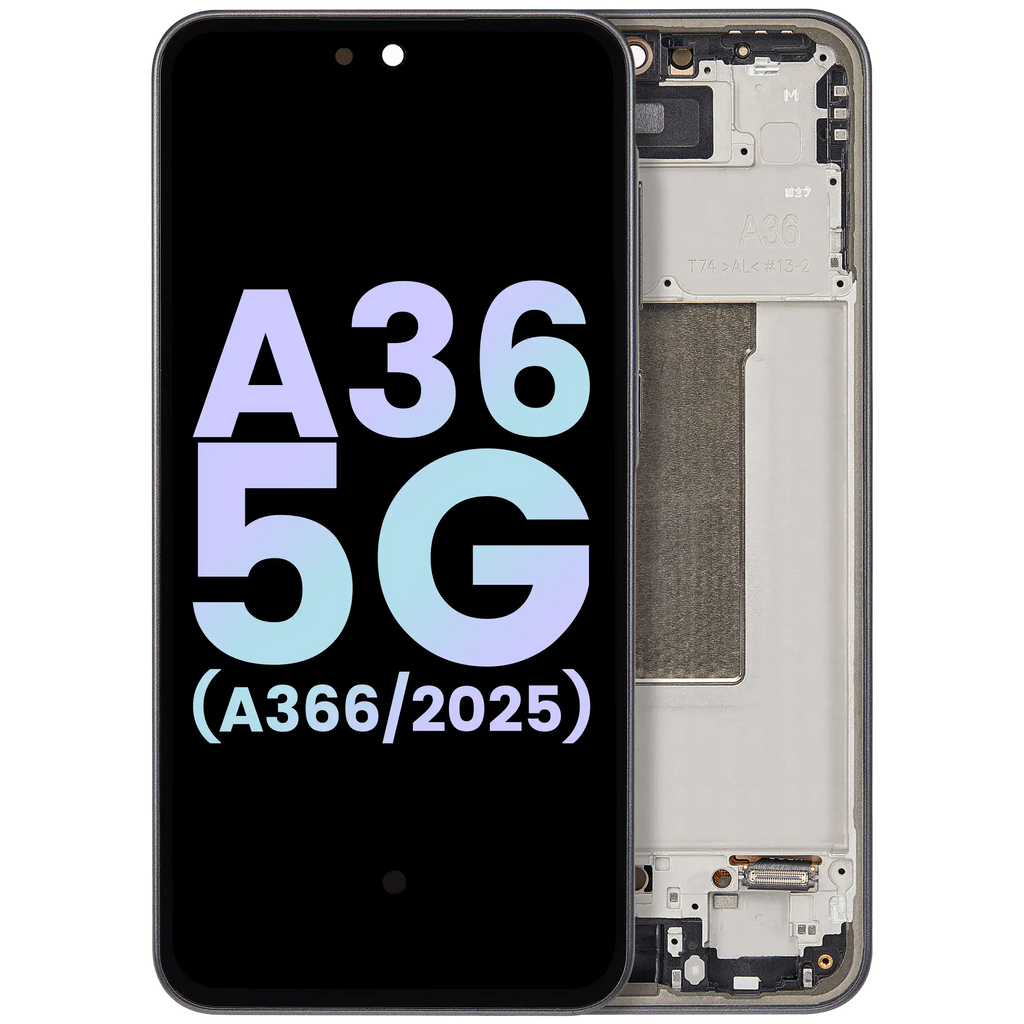 OLED-Display mit Rahmen für Samsung Galaxy A36 5G (Service Pack) (Schwarz)
