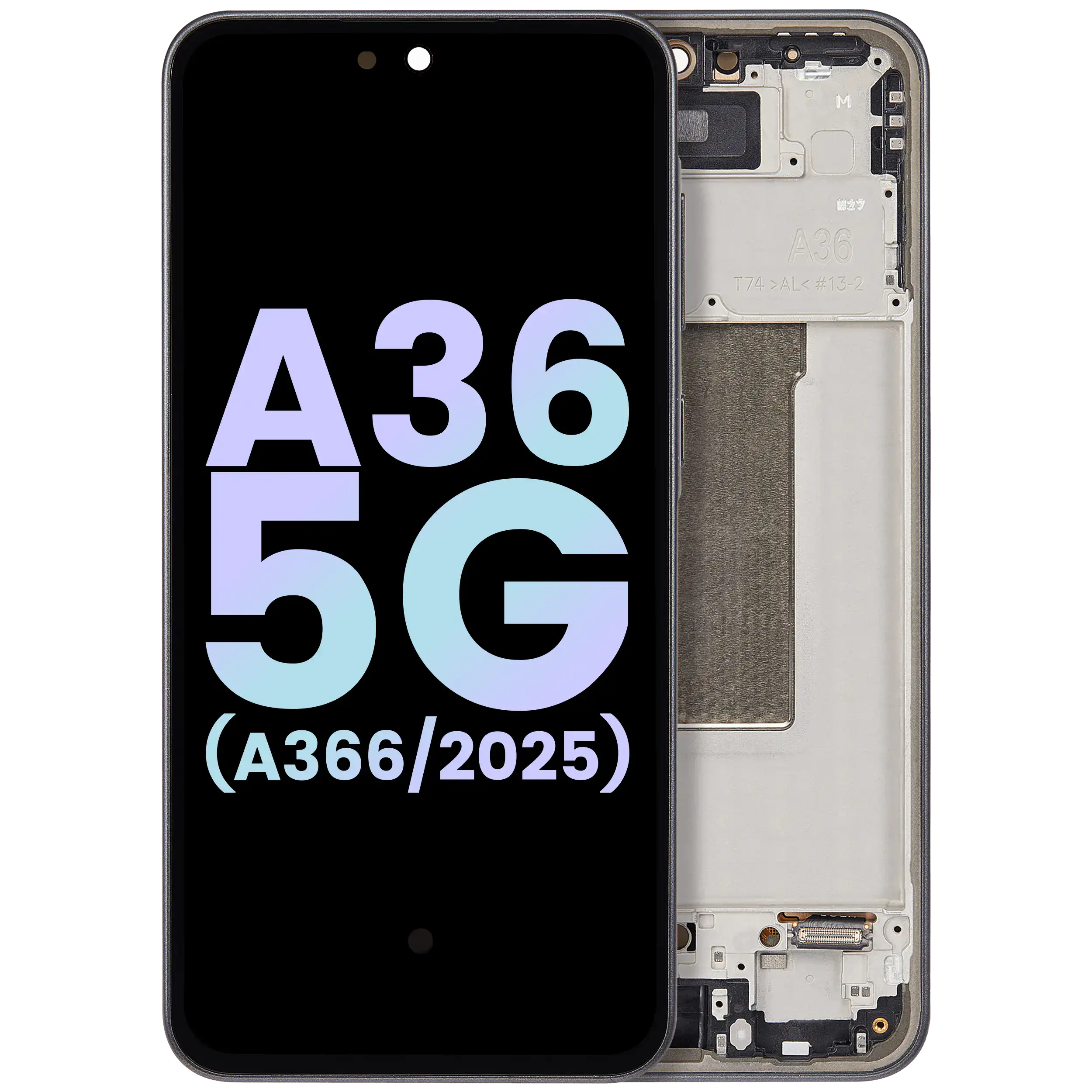 OLED-Display mit Rahmen für Samsung Galaxy A36 5G (Service Pack) (Schwarz)