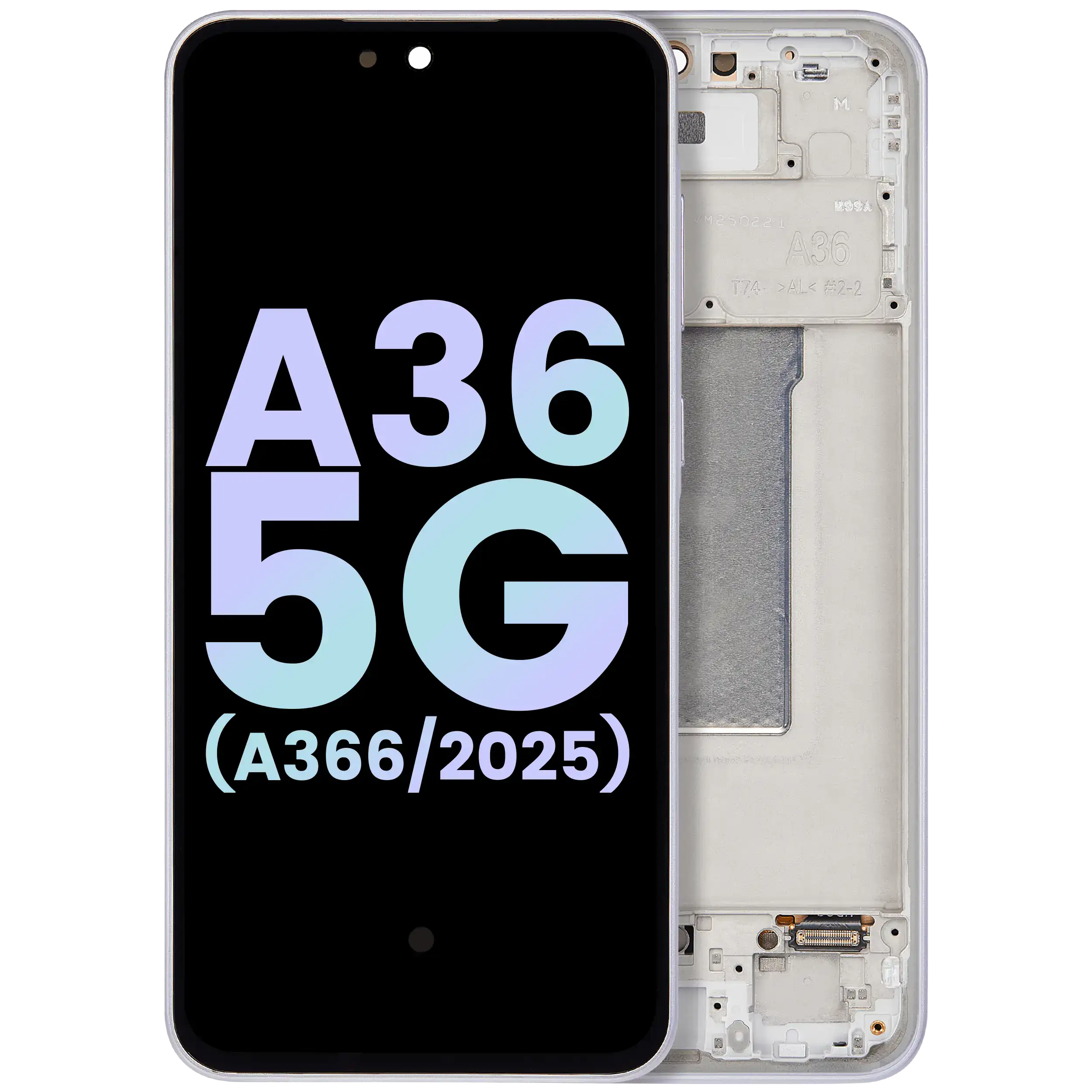 OLED Display with Frame for Samsung Galaxy A36 5G (A366 / 2025) (Service Pack) (Lavender)