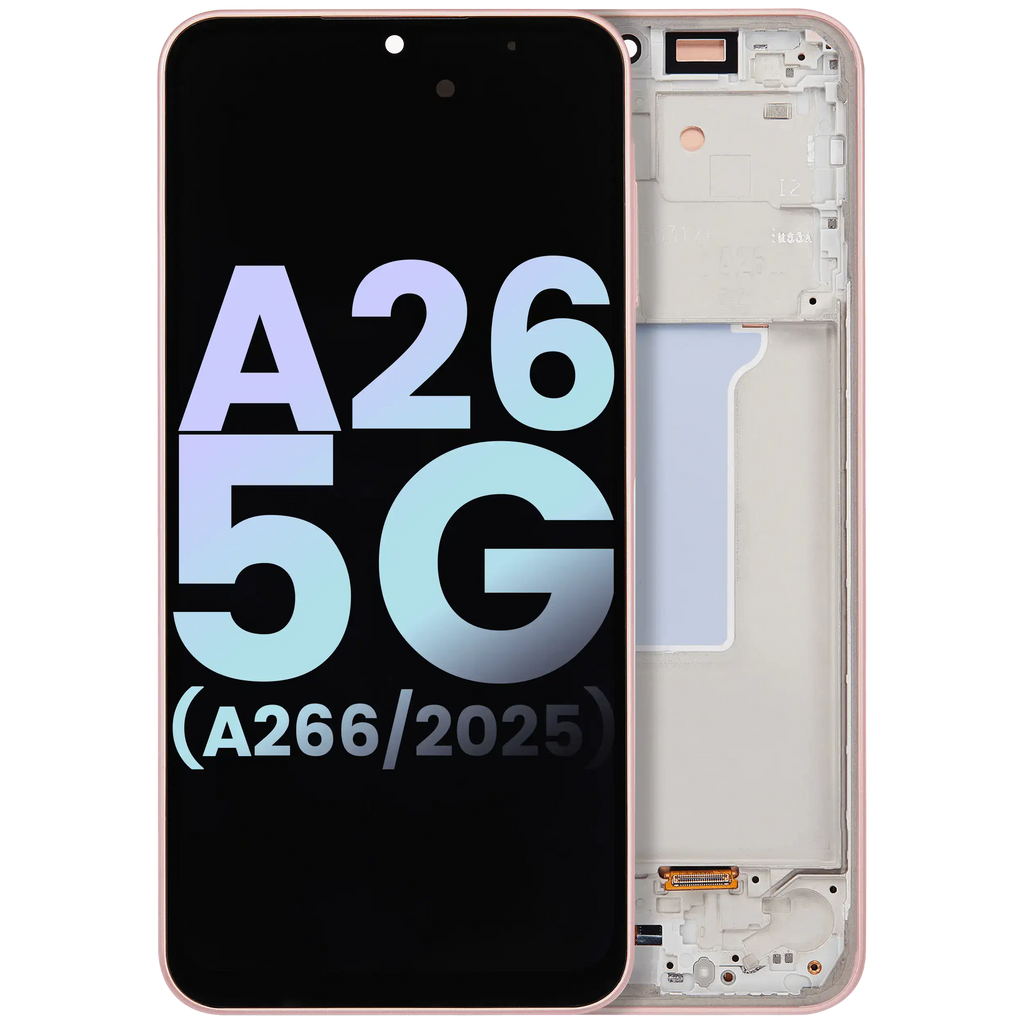 OLED-Display m. Rahmen Samsung A26 5G (2025) Service Pack Peach Pink