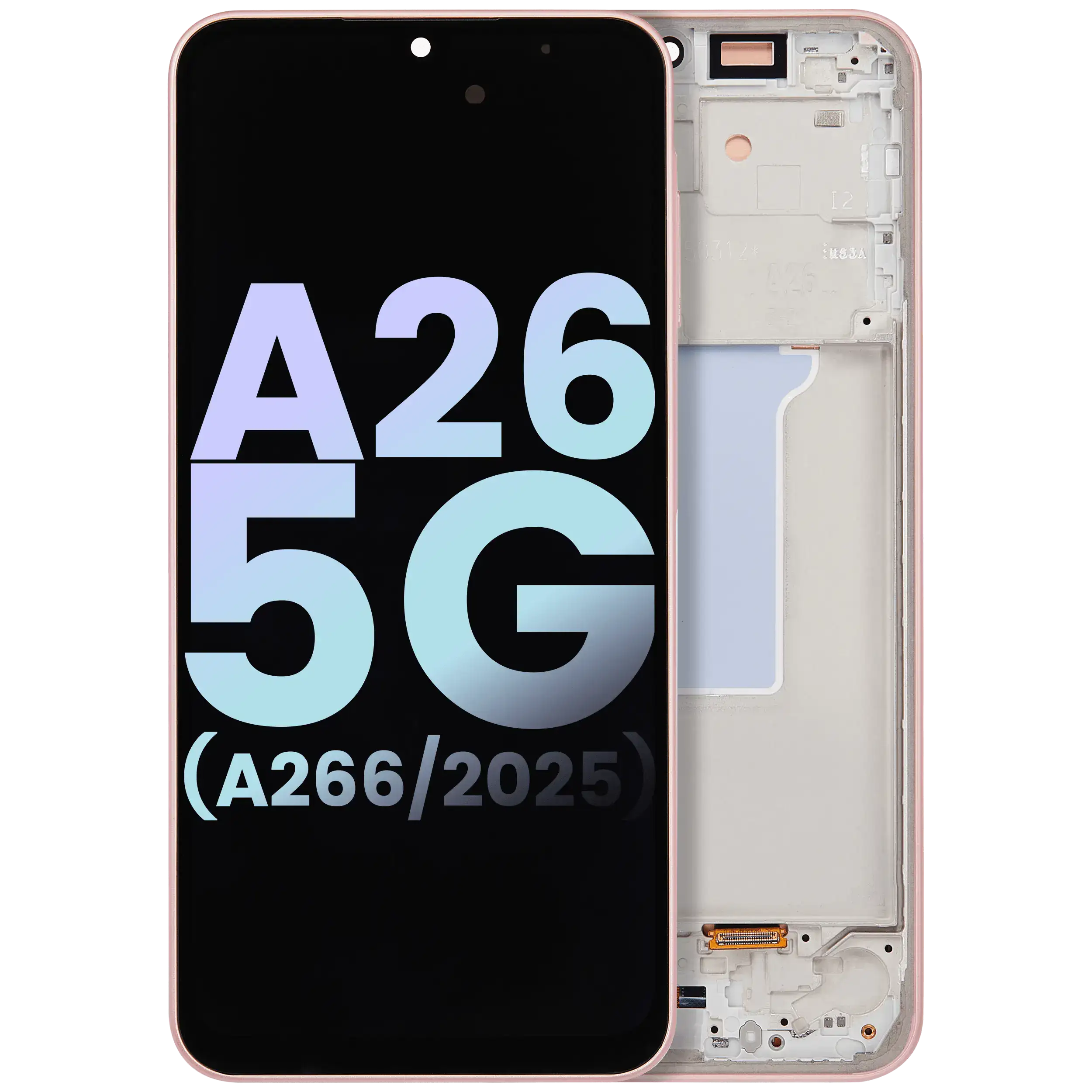 OLED-Display m. Rahmen Samsung A26 5G (2025) Service Pack Peach Pink