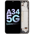 OLED Display with Frame for Samsung Galaxy A34 5G (A346 / 2023) (Service Pack) (Graphite)