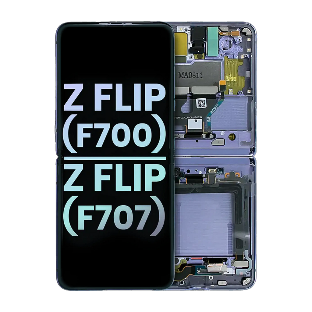 Innen-OLED-Display mit Rahmen für Samsung Galaxy Z Flip 4G, SP, Mirror Purple