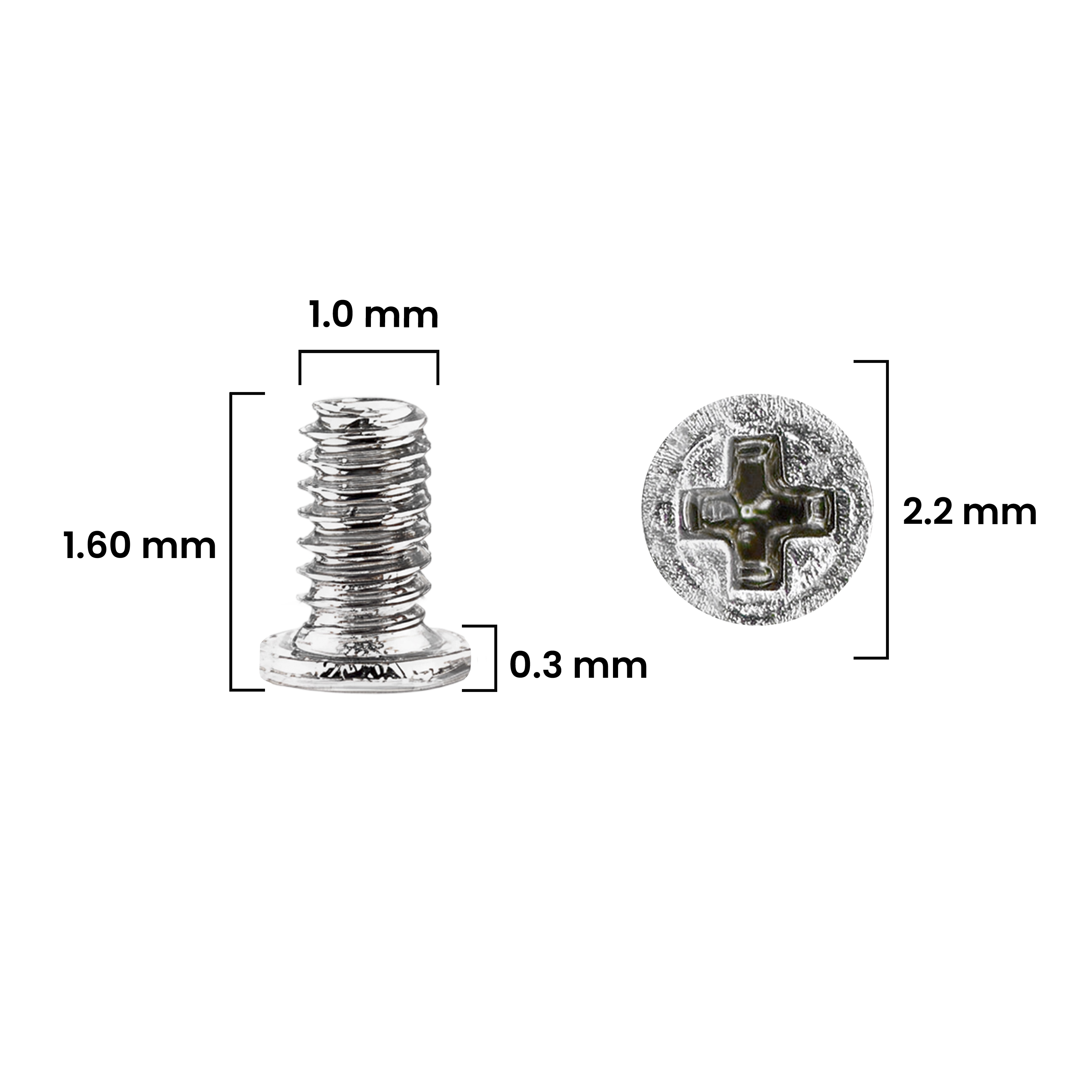 Screw Set (M1.0 x 1.60 x 2.2D x 0.3T) for iPhone 12 Pro / 12 Pro Max (30 Pcs, Service Pack)