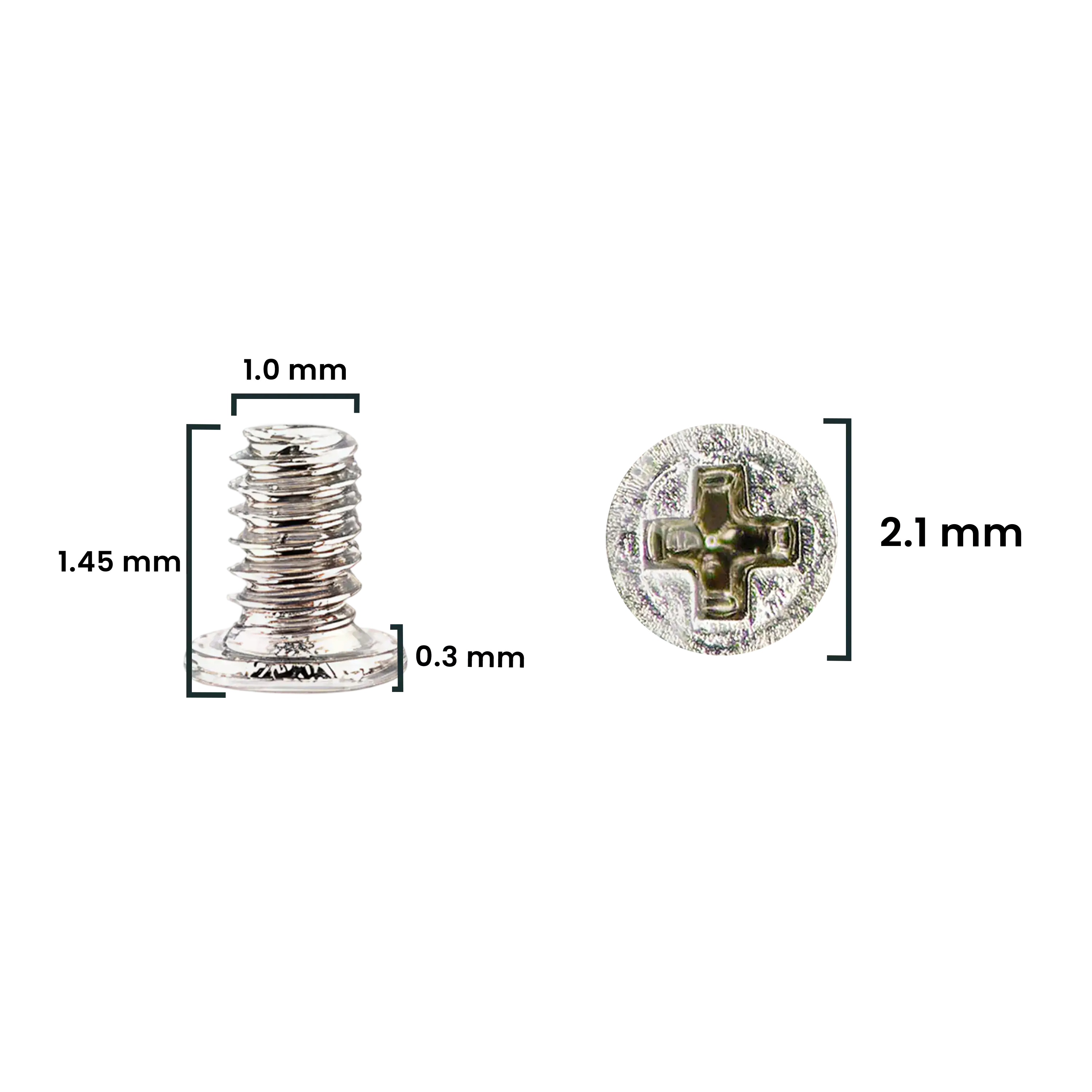 Screw Set (M1.0 x 1.45 x 2.1D x 0.3T) for iPhone 12 Pro / 12 Pro Max (30-Pack) (Service Pack)