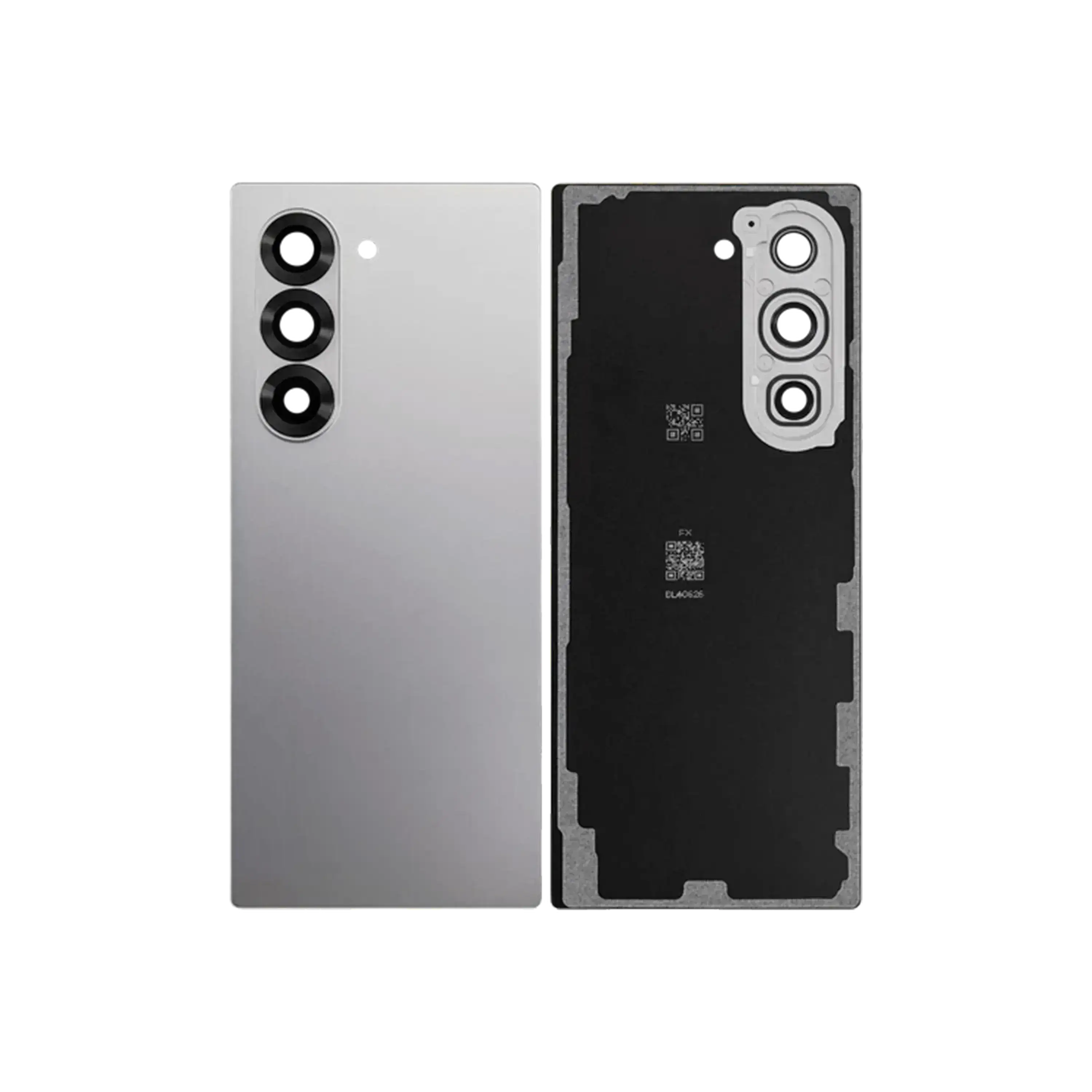 Backcover Glass mit Camera Lens für Samsung Galaxy Z Fold 6 5G (Service Pack) (Silver Shadow)