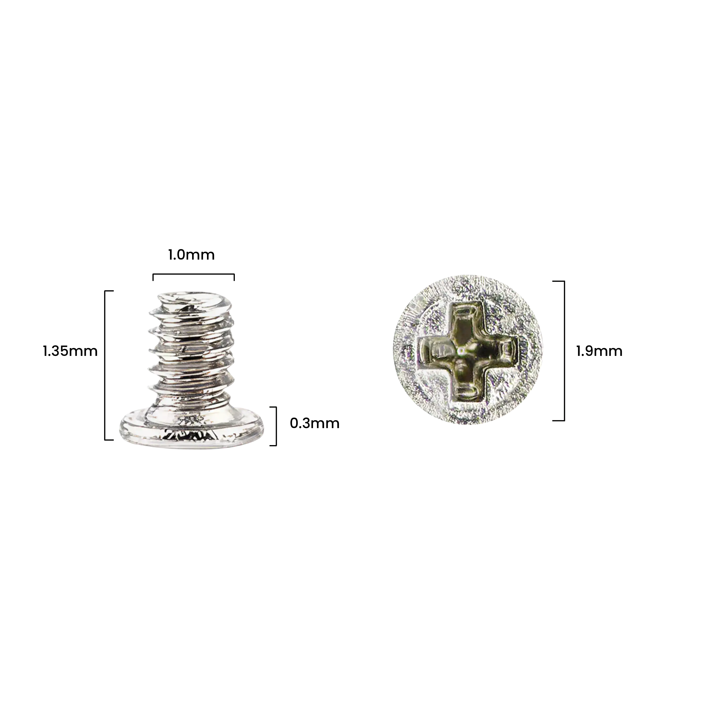 Screw Set (M1 x 1.35 x 1.9D x 0.3T) for iPhone XR (30 pieces, Service Pack)