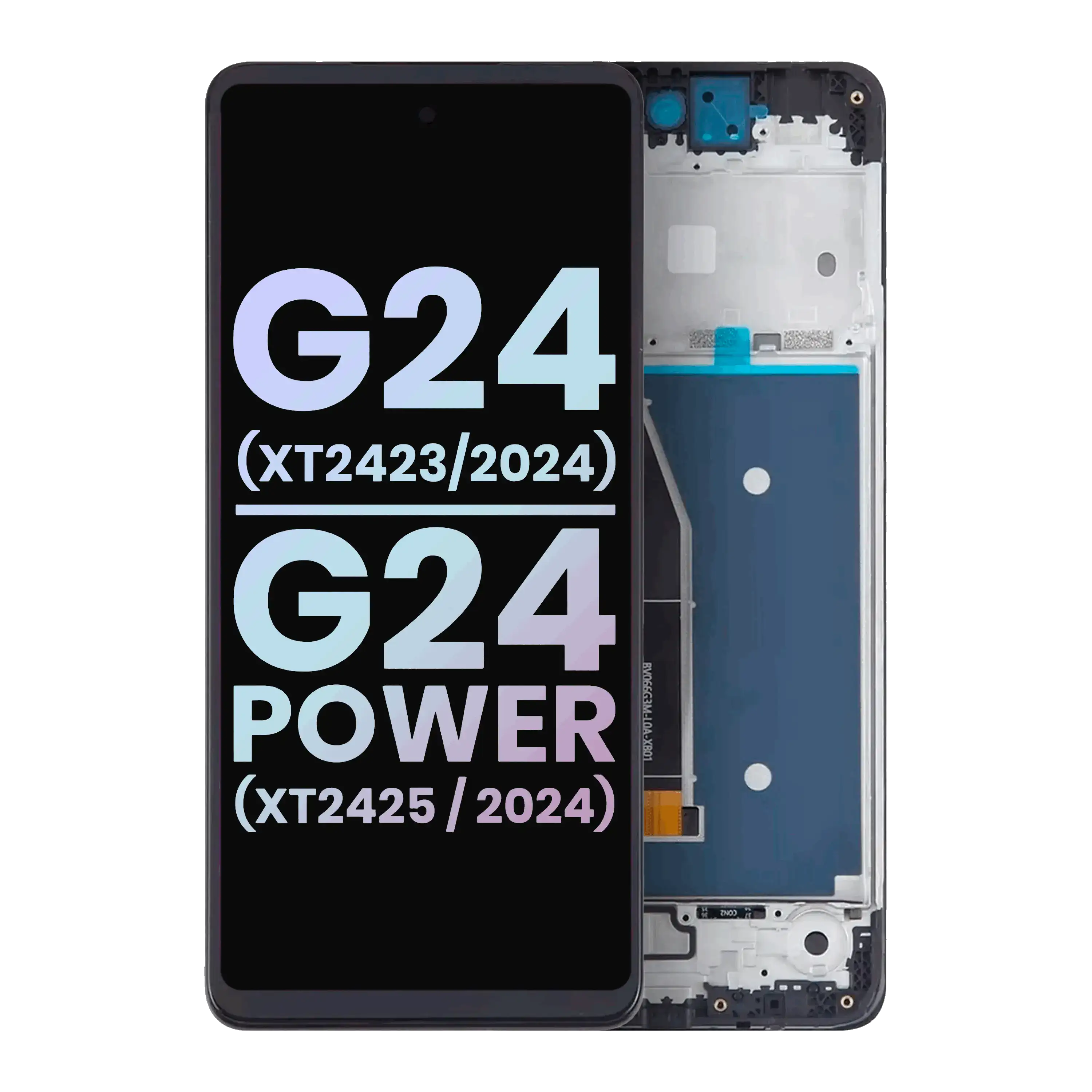 LCD Display with Frame for Motorola Moto G24 (XT2423 / 2024) and G24 Power (XT2425-1 / 2024) - Original OEM (All Colors)