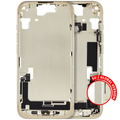 Midframe/Frame with Charging Port Flex and Small Parts for iPhone 15 (EU/Global Version) (Used OEM Pull, Quality B) (Yellow)