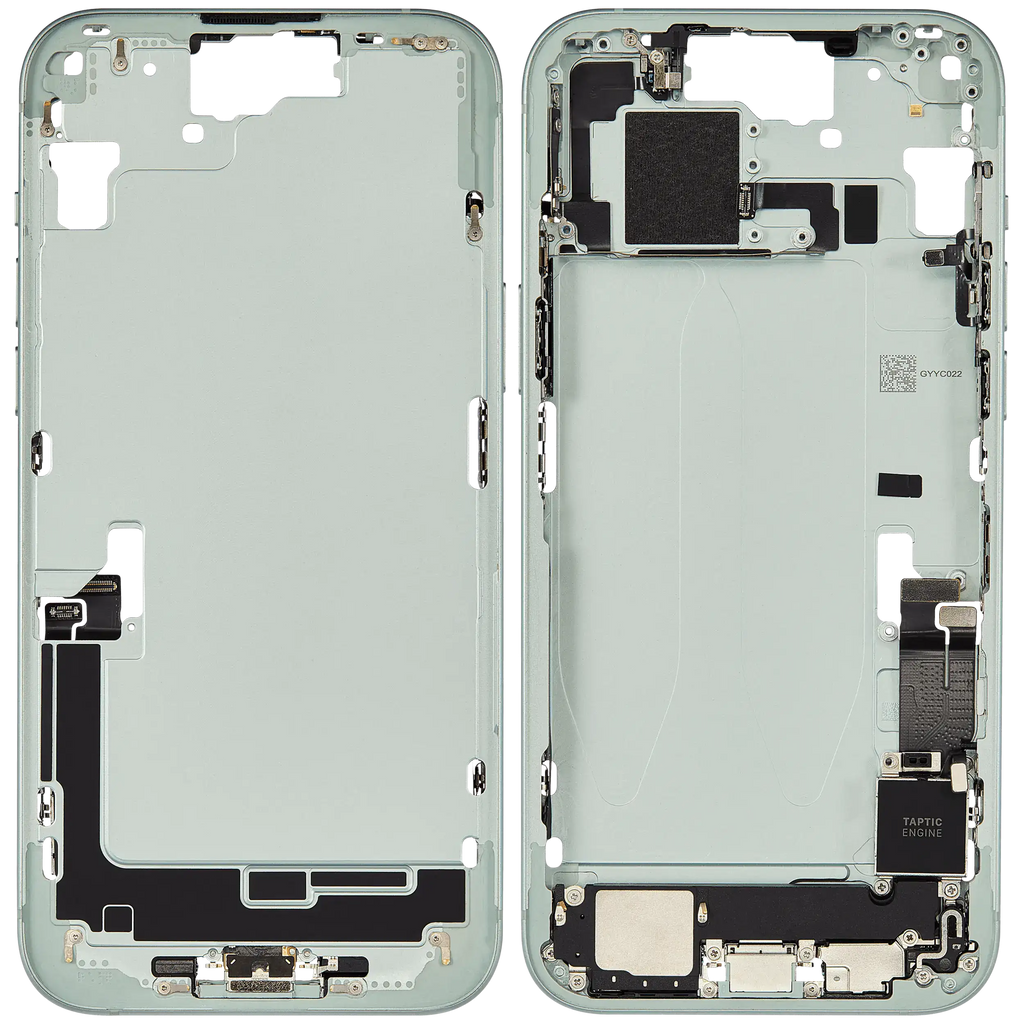 iPhone 15 Plus Midframe/Rahmen Ladebuchse Flex Kleinteile OEM-Ausbau A Grün