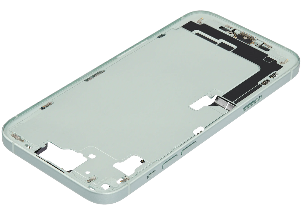iPhone 15 Plus Midframe/Rahmen Ladebuchse Flex Kleinteile OEM-Ausbau A Grün