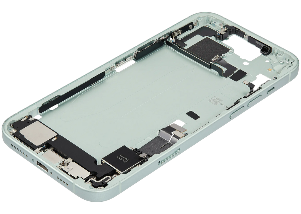 iPhone 15 Plus Midframe/Rahmen Ladebuchse Flex Kleinteile OEM-Ausbau A Grün