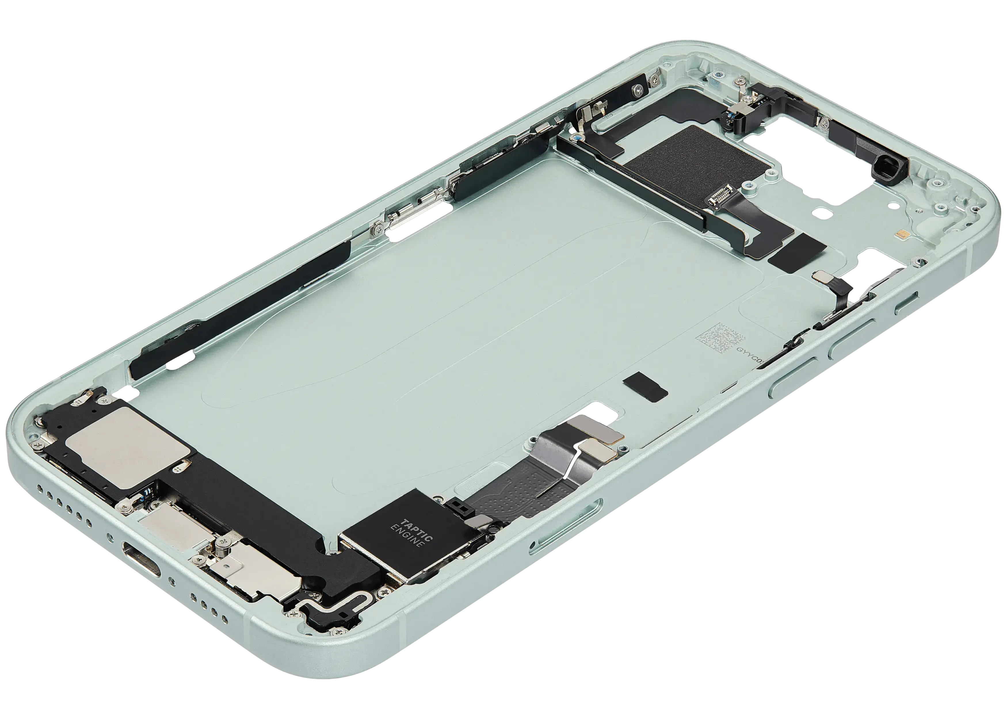 iPhone 15 Plus Midframe/Rahmen Ladebuchse Flex Kleinteile OEM-Ausbau A Grün