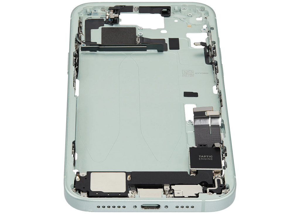 iPhone 15 Plus Midframe/Rahmen Ladebuchse Flex Kleinteile OEM-Ausbau A Grün