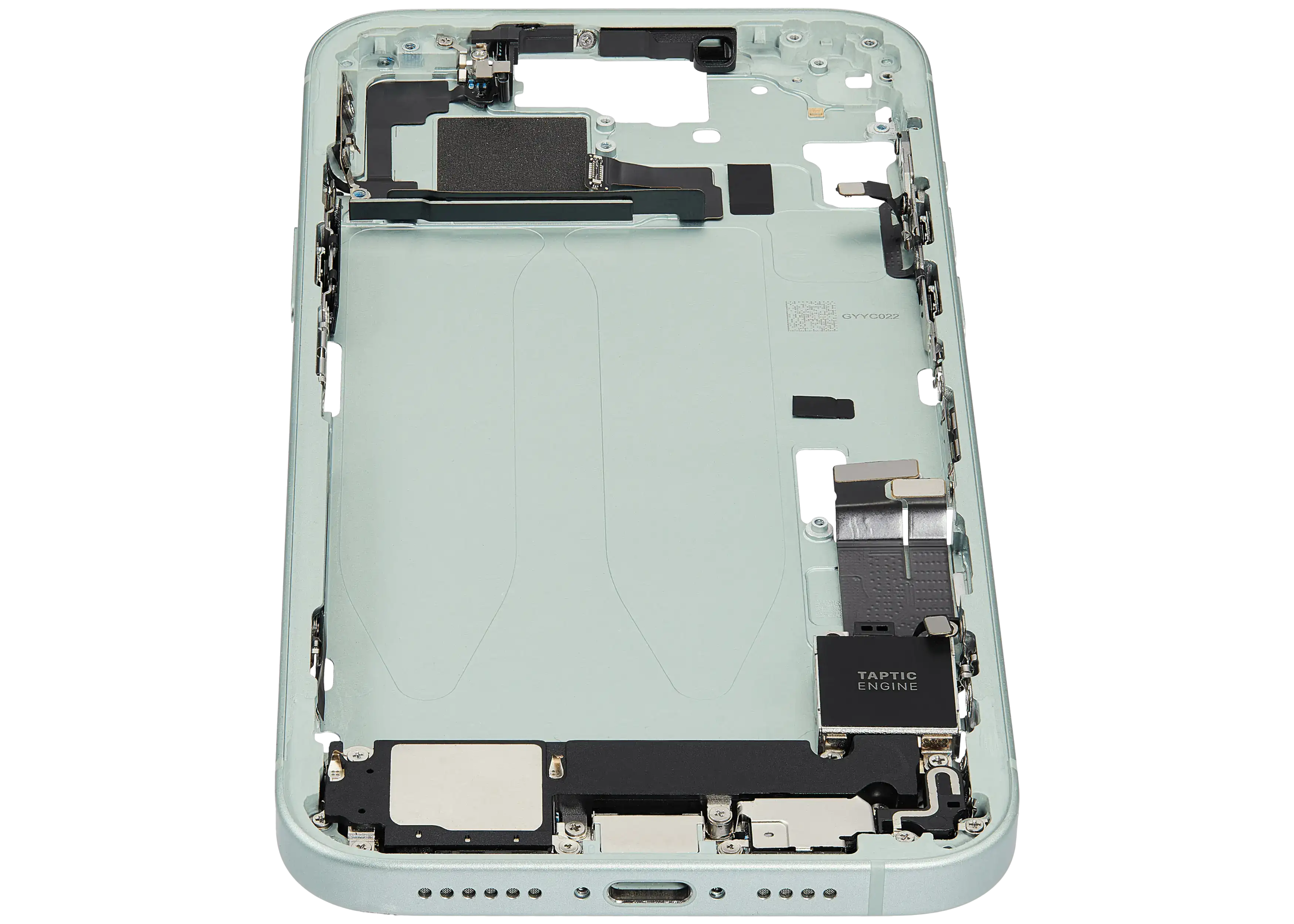 iPhone 15 Plus Midframe/Rahmen Ladebuchse Flex Kleinteile OEM-Ausbau A Grün