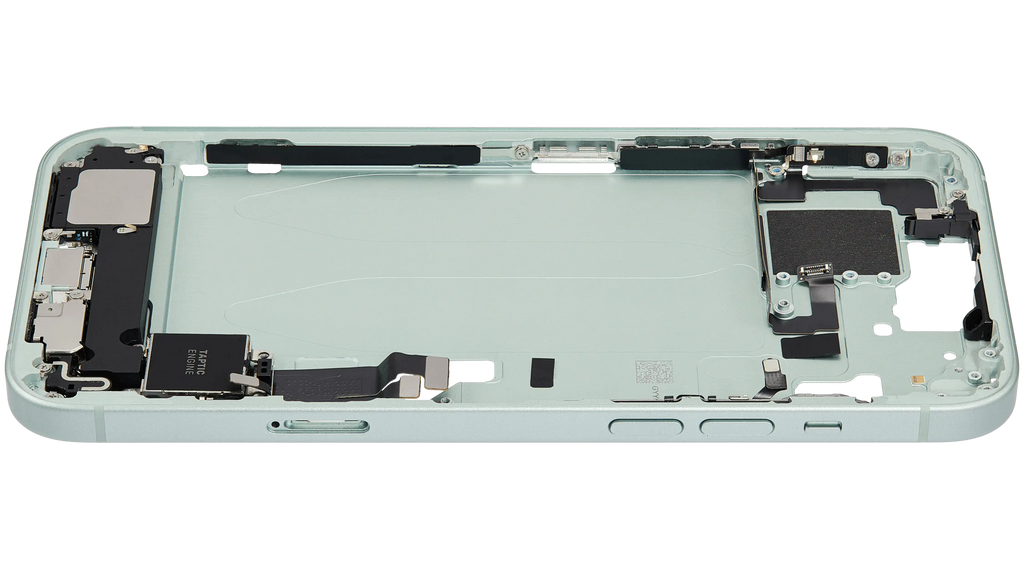 iPhone 15 Plus Midframe/Rahmen Ladebuchse Flex Kleinteile OEM-Ausbau A Grün