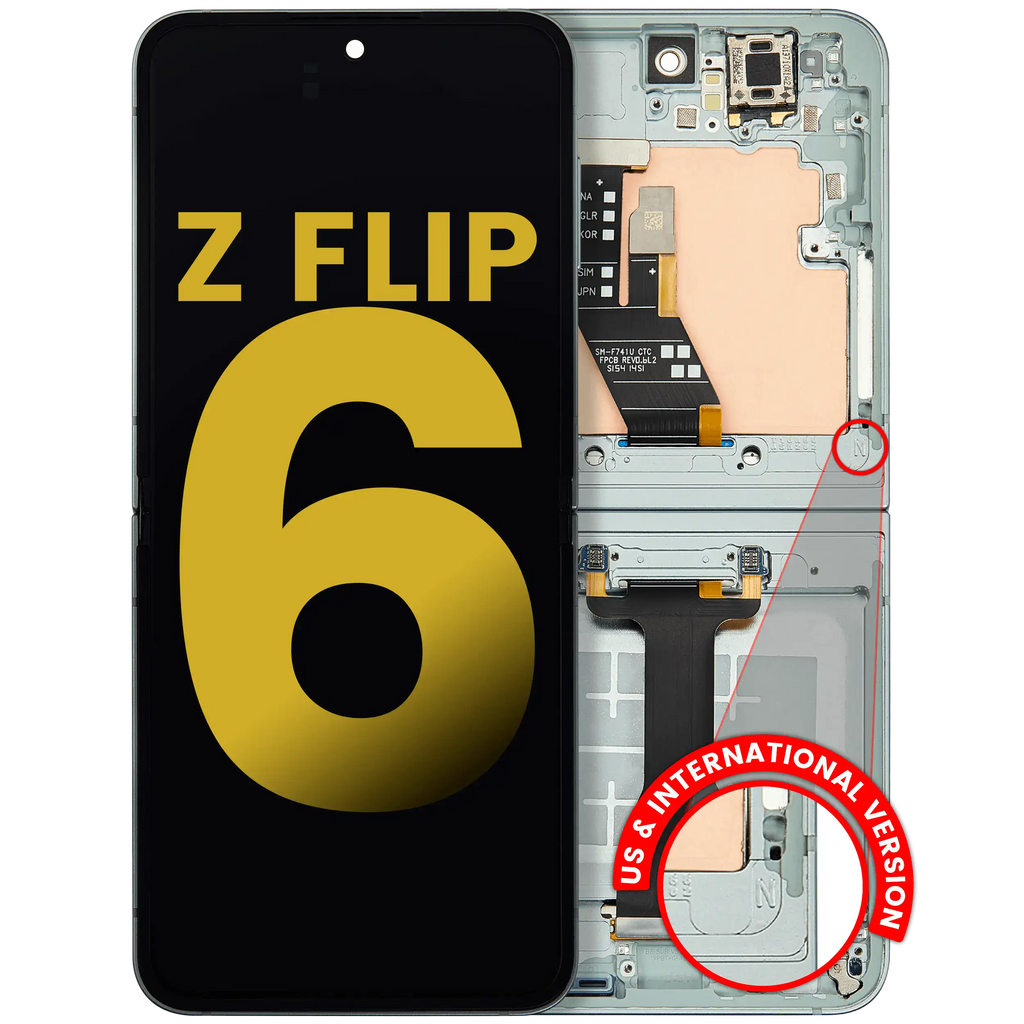Samsung Galaxy Z Flip 6 OLED-Display mit Rahmen Refurbished Mint