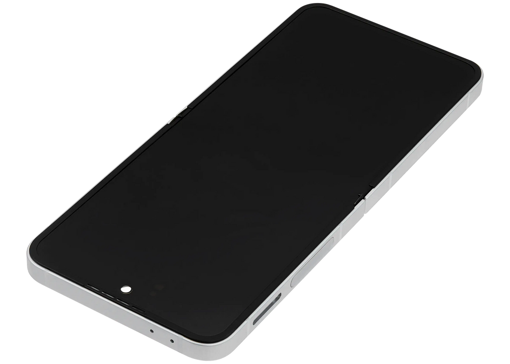 Inner OLED-Display mit Rahmen Compatible für Samsung Galaxy Z Flip 6 5G (F741) (US & International) (Aftermarket) (Weiß)