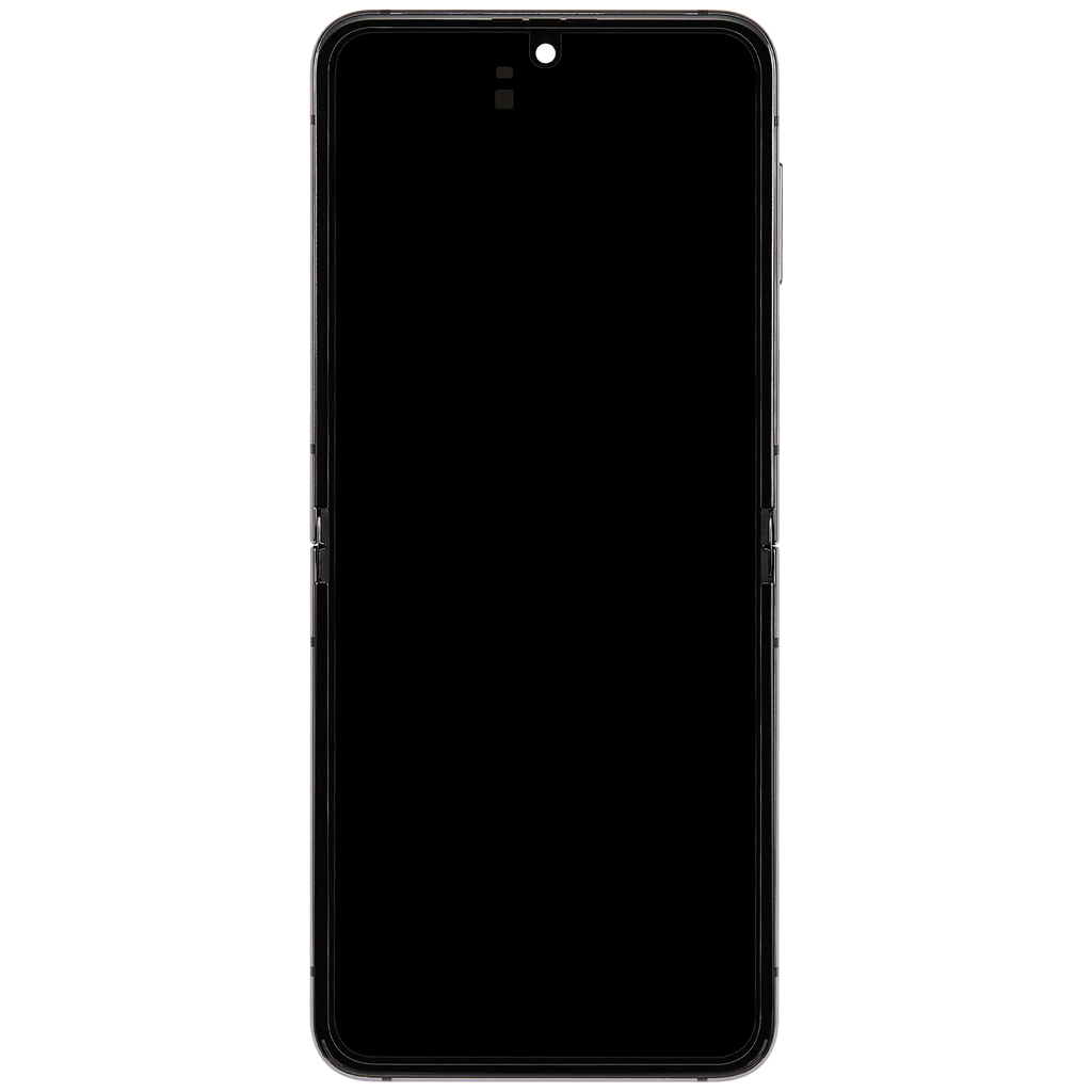 Inner OLED-Display mit Rahmen Compatible für Samsung Galaxy Z Flip 5 5G (F731) (US & International) (Aftermarket Plus) (Grau)