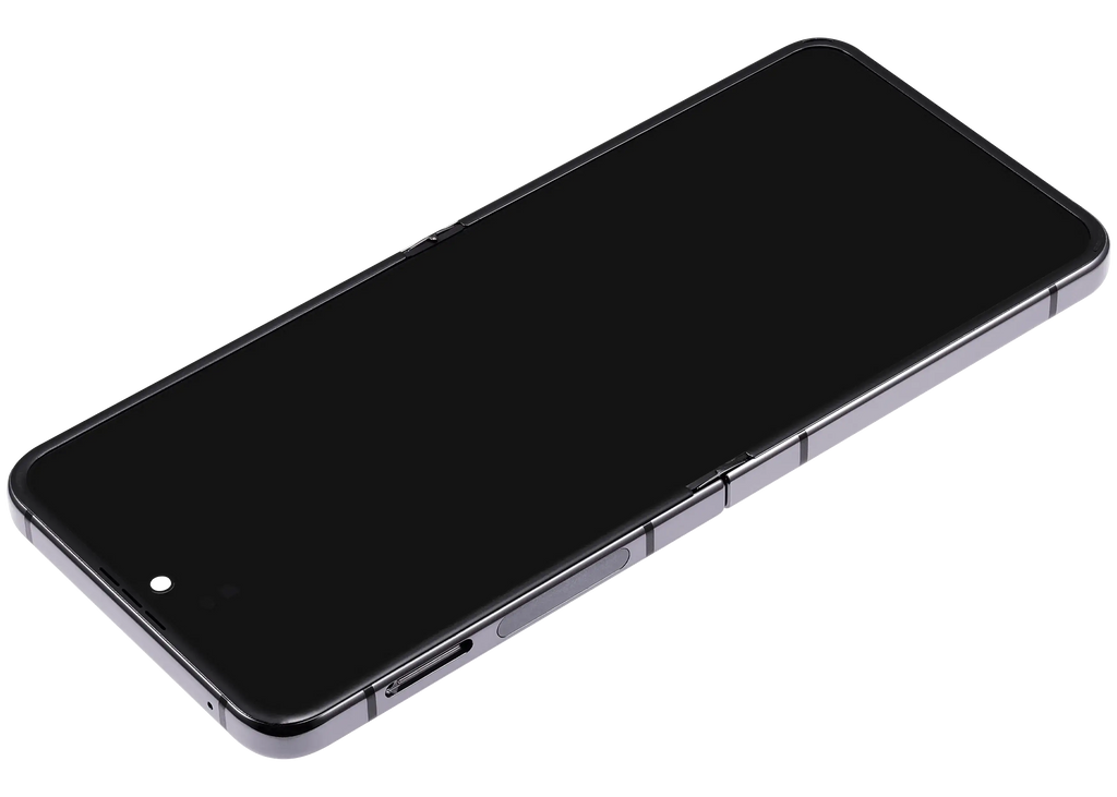 Inner OLED-Display mit Rahmen Compatible für Samsung Galaxy Z Flip 5 5G (F731) (US & International) (Aftermarket Plus) (Grau)