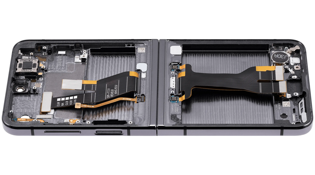 Inner OLED-Display mit Rahmen Compatible für Samsung Galaxy Z Flip 5 5G (F731) (US & International) (Aftermarket Plus) (Grau)