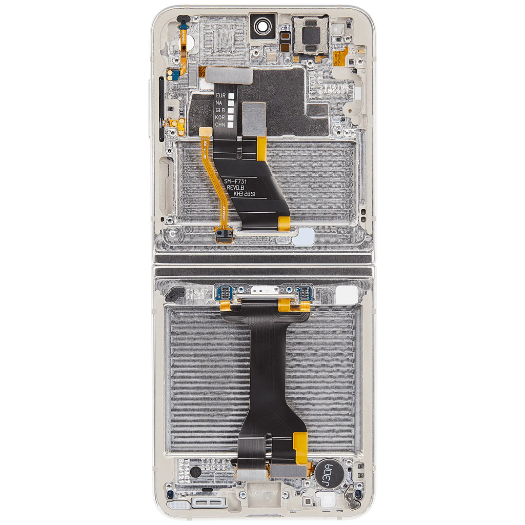 Samsung Galaxy Z Flip 5 Inneres OLED-Display mit Rahmen Cream Aftermarket Plus
