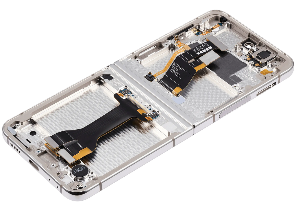 Samsung Galaxy Z Flip 5 Inneres OLED-Display mit Rahmen Cream Aftermarket Plus