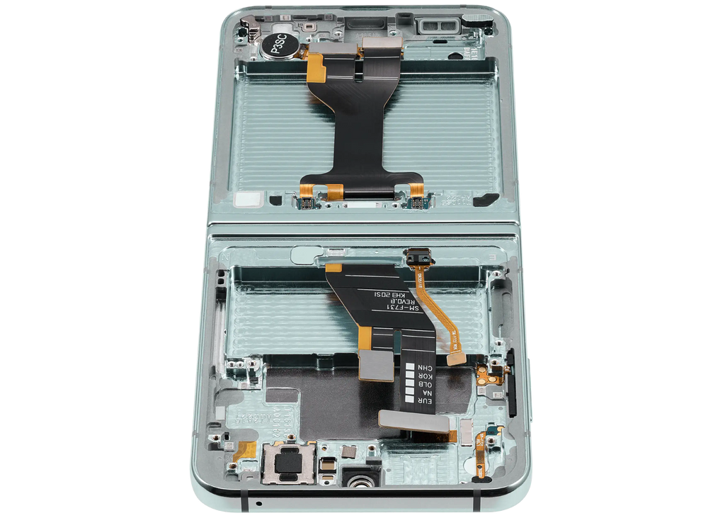 Inner OLED-Display mit Rahmen Compatible für Samsung Galaxy Z Flip 5 5G (F731) (US & International) (Aftermarket Plus) (Grün)