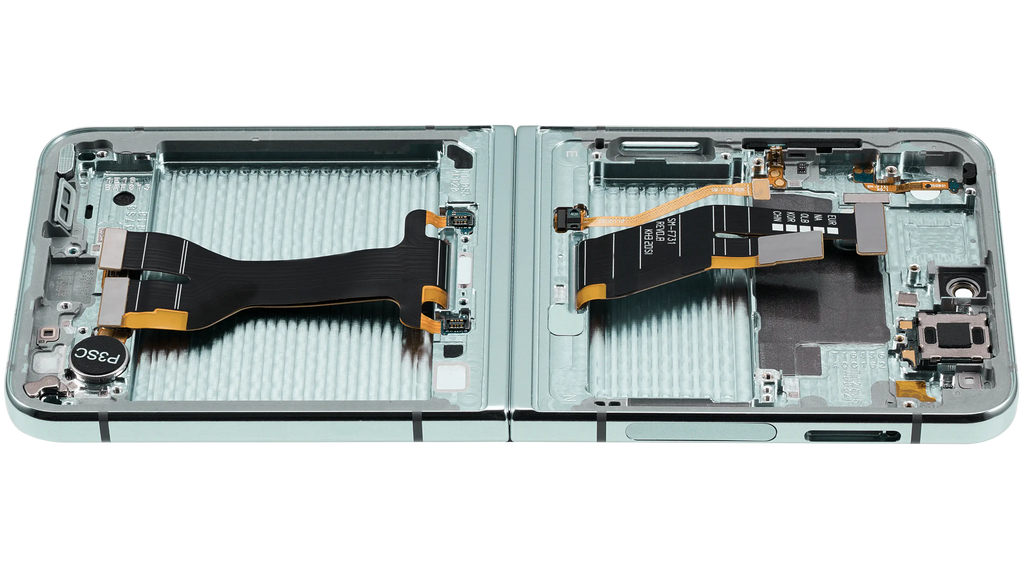 Inner OLED-Display mit Rahmen Compatible für Samsung Galaxy Z Flip 5 5G (F731) (US & International) (Aftermarket Plus) (Grün)